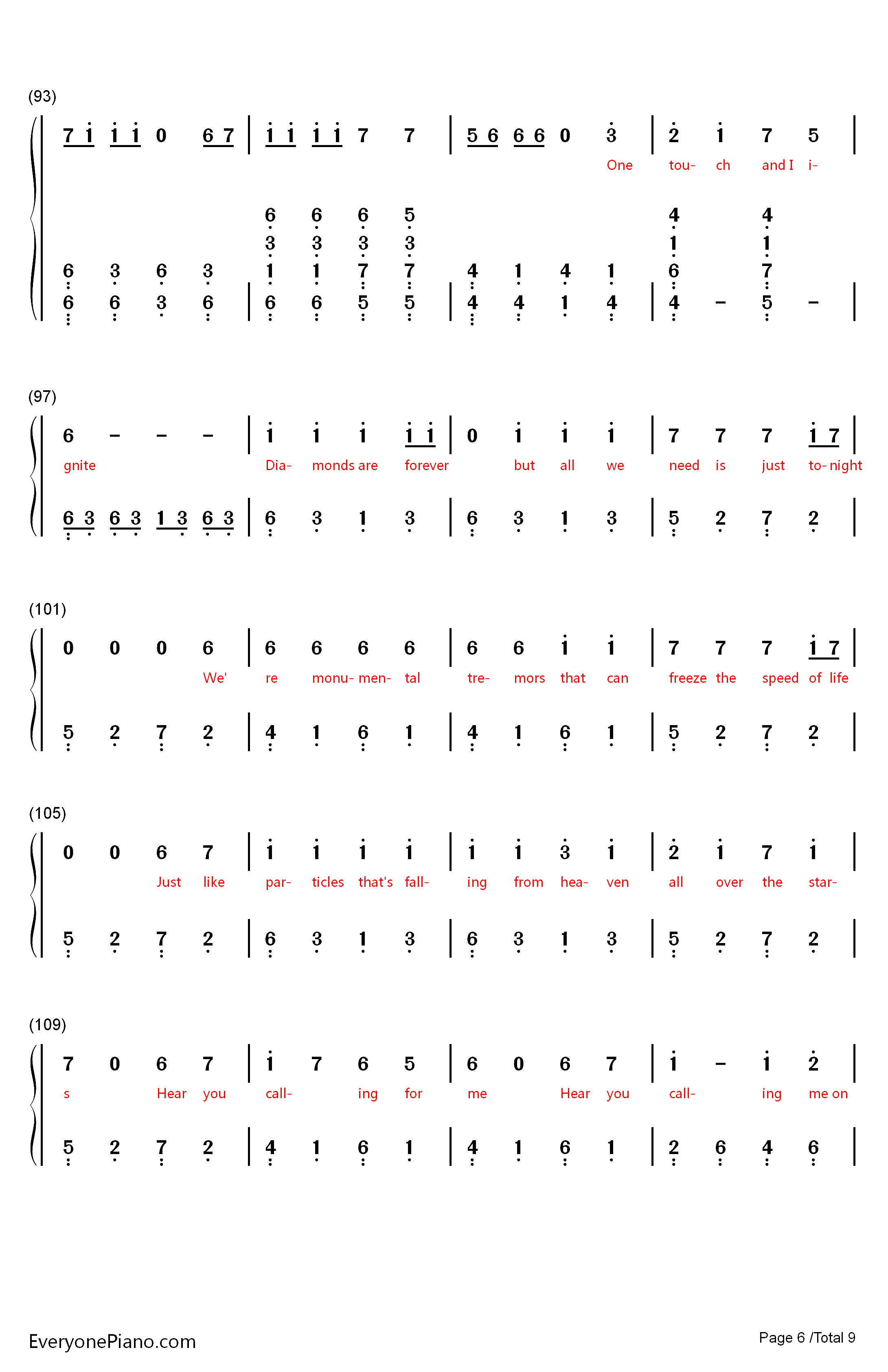 Ignite钢琴简谱-数字双手-Alan Walker6