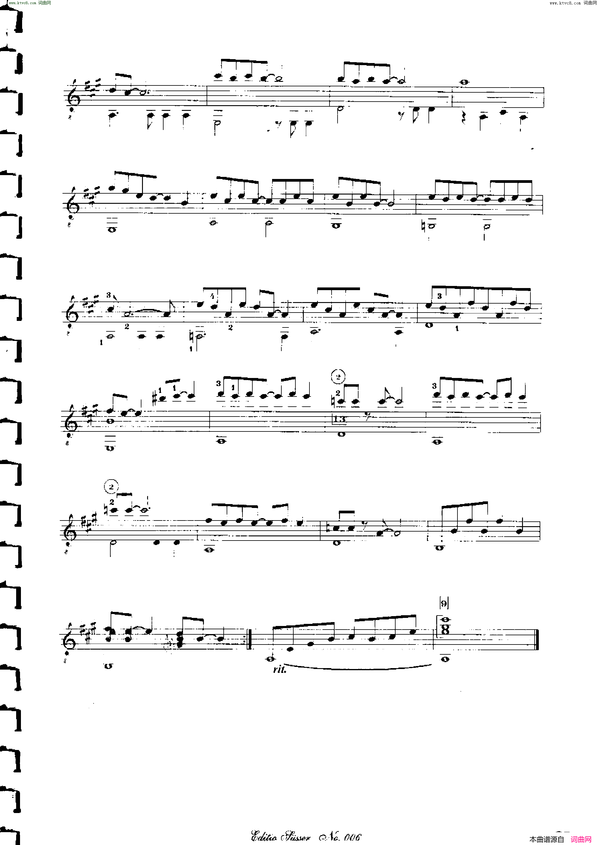 Classical guitar－Susser Ctibor_No 6, Fantazie ze sveta mineralu简谱1