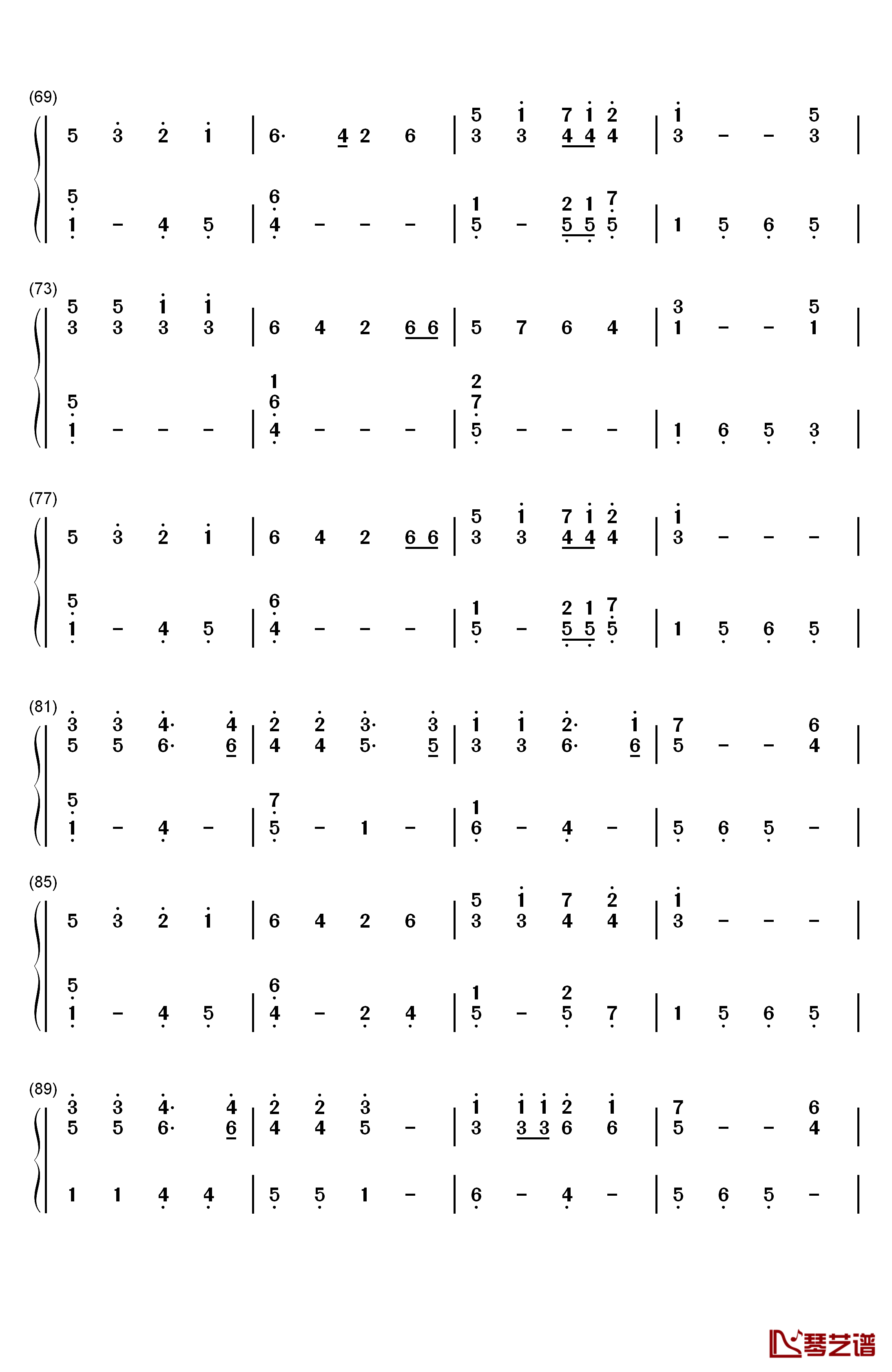 Mary's Boy Child钢琴简谱-数字双手-Jester Hairston4