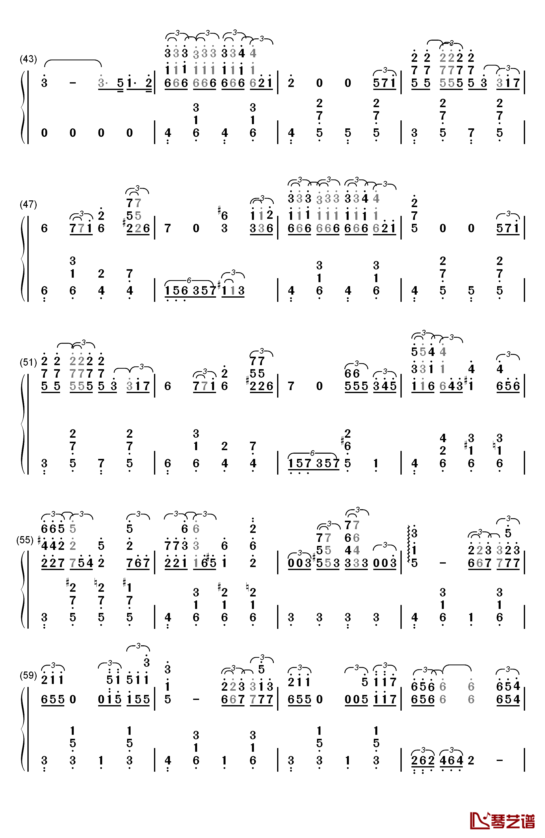 帰らざる日々钢琴简谱-数字双手-久石让 宫崎骏4