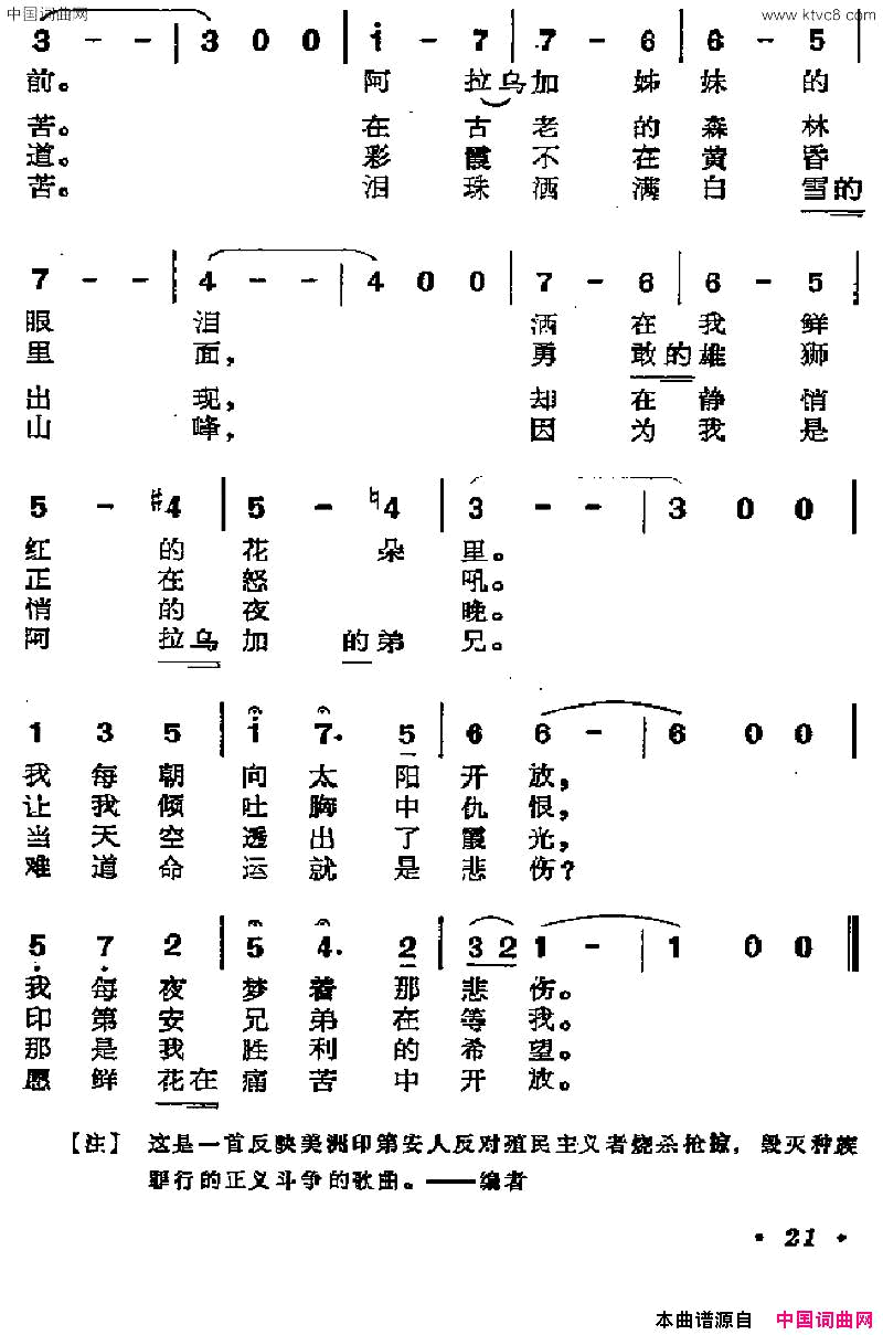 [智利]红色的戈比叶简谱1