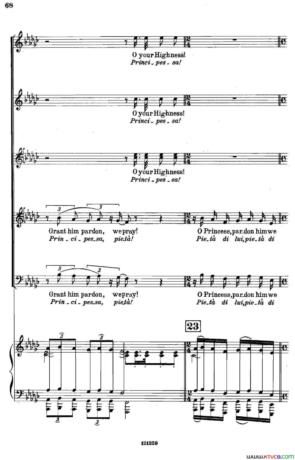 《图兰朵公主》三幕五场歌剧英意双语全谱钢琴伴奏谱P63——74《图兰朵公主》三幕五场歌剧英意双语全谱钢琴伴奏谱 P63——74简谱1