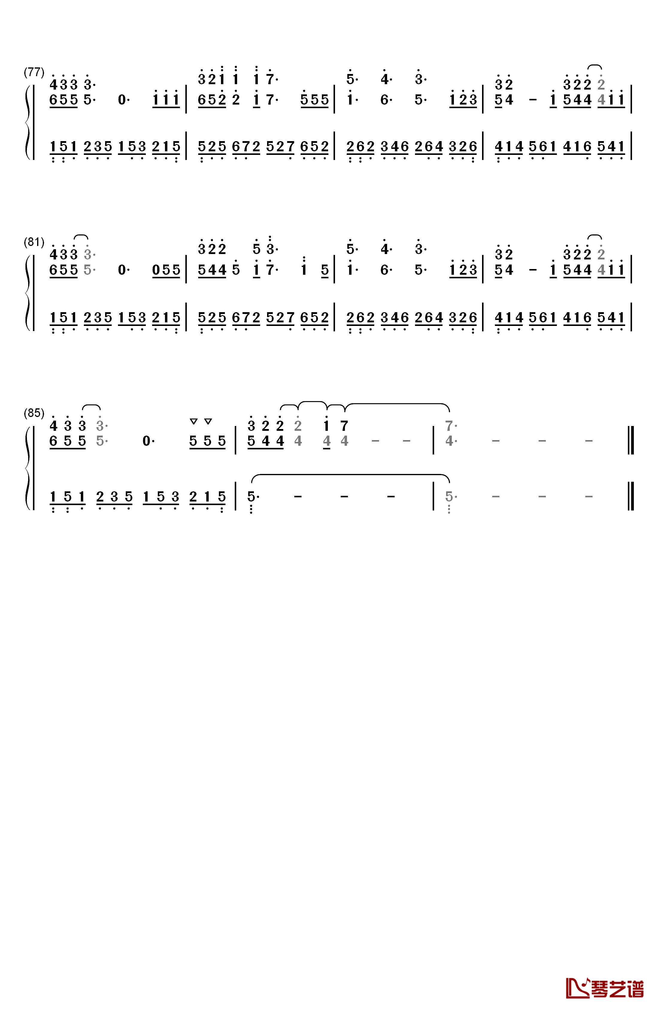 Flux钢琴简谱-数字双手-Ellie Goulding6