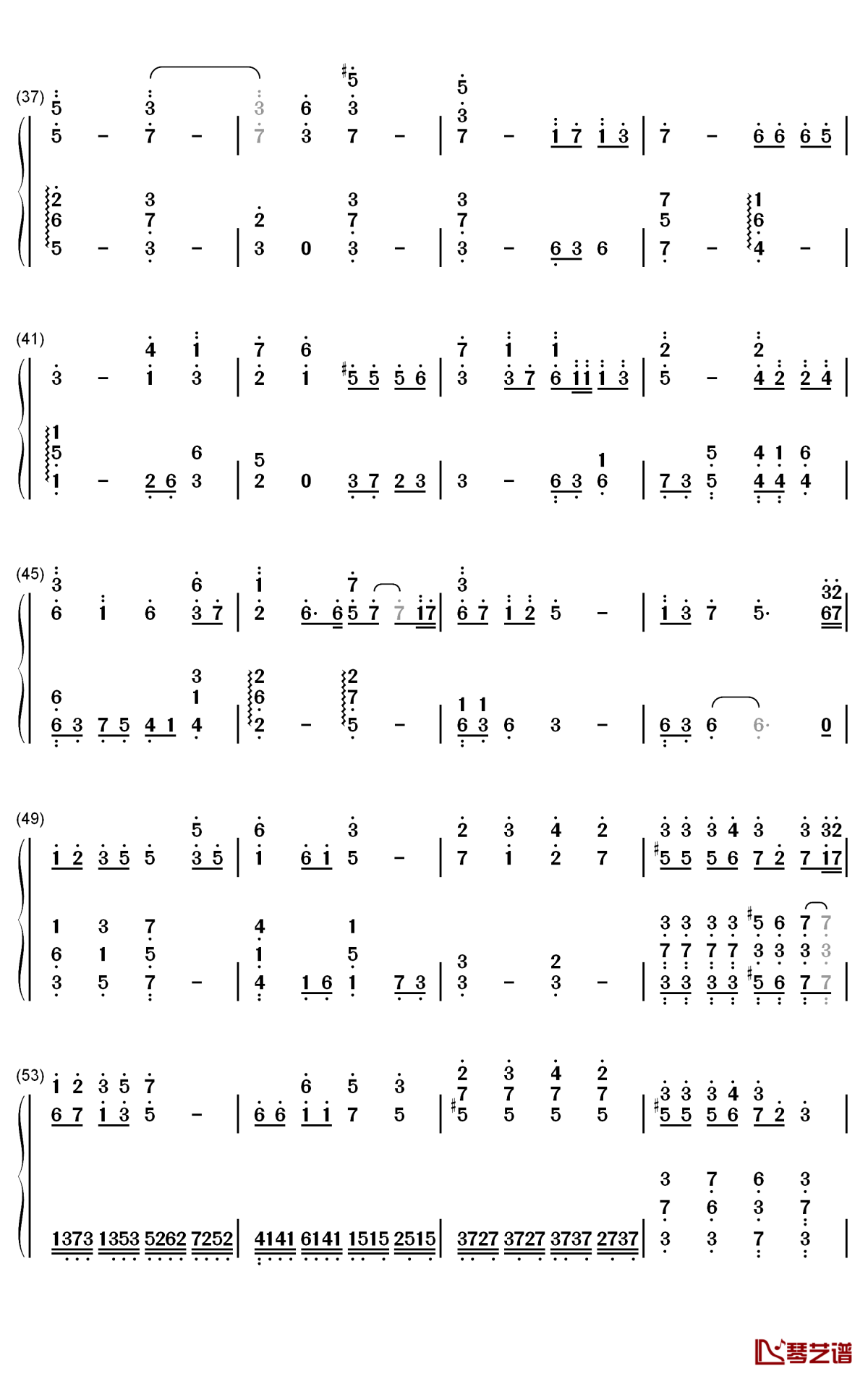 寻光钢琴简谱-数字双手-郑云龙3