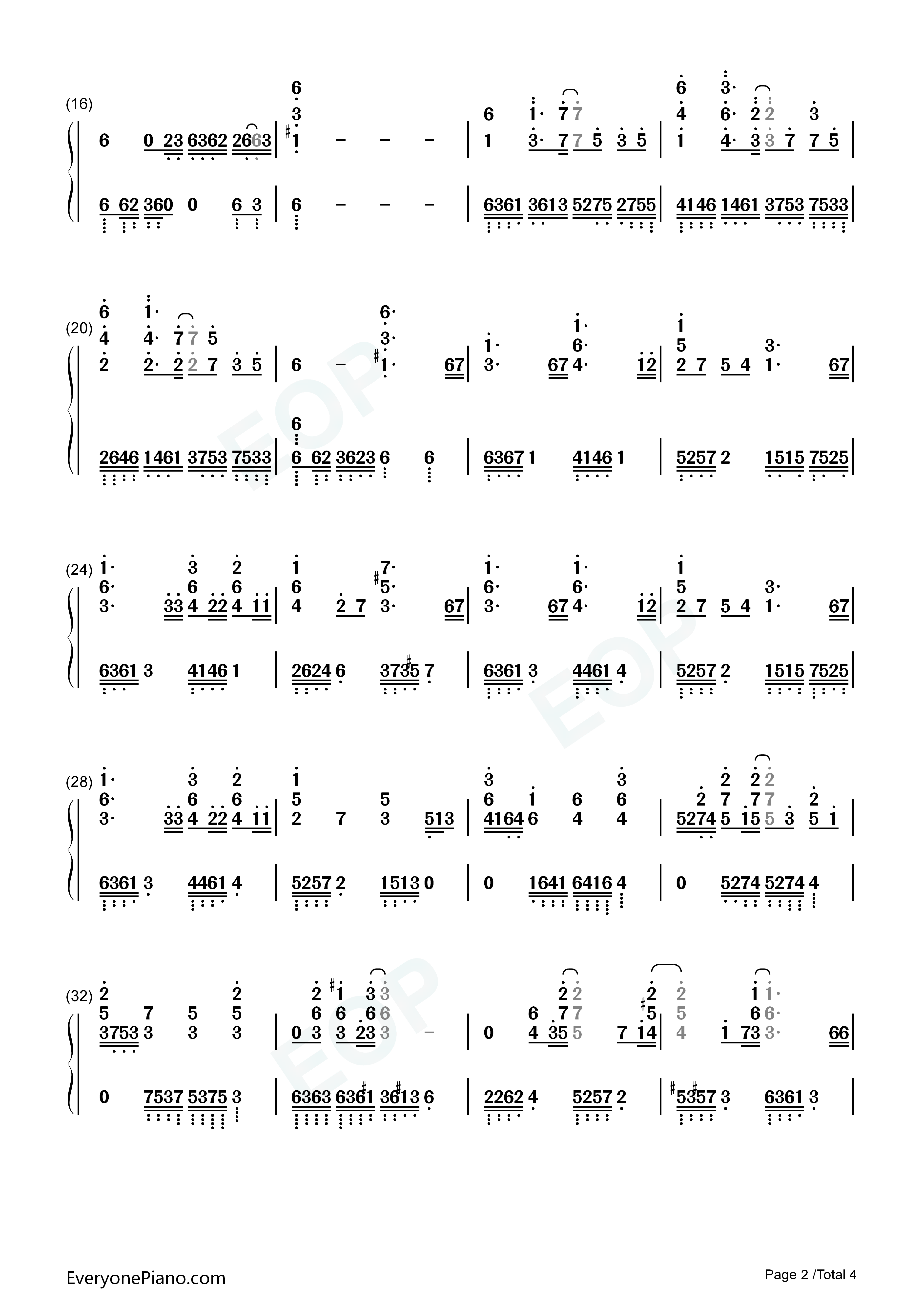 约束の绊钢琴简谱-妖梦讨伐队(栗山未来(CV.种田梨沙)、名瀬美月(CV.茅原実里)、新堂爱(CV.山冈ゆり))演唱2