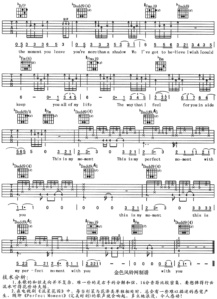 PerfectMoment完美时刻、《流星花园》插曲简谱1