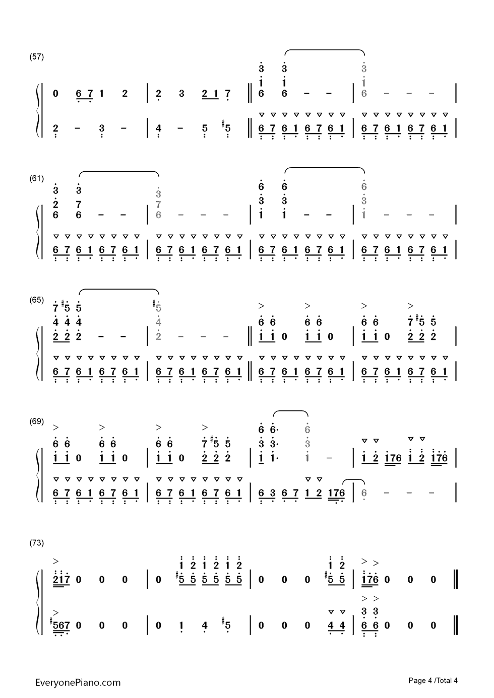 Duel of The Fates钢琴简谱-数字双手-John Williams4