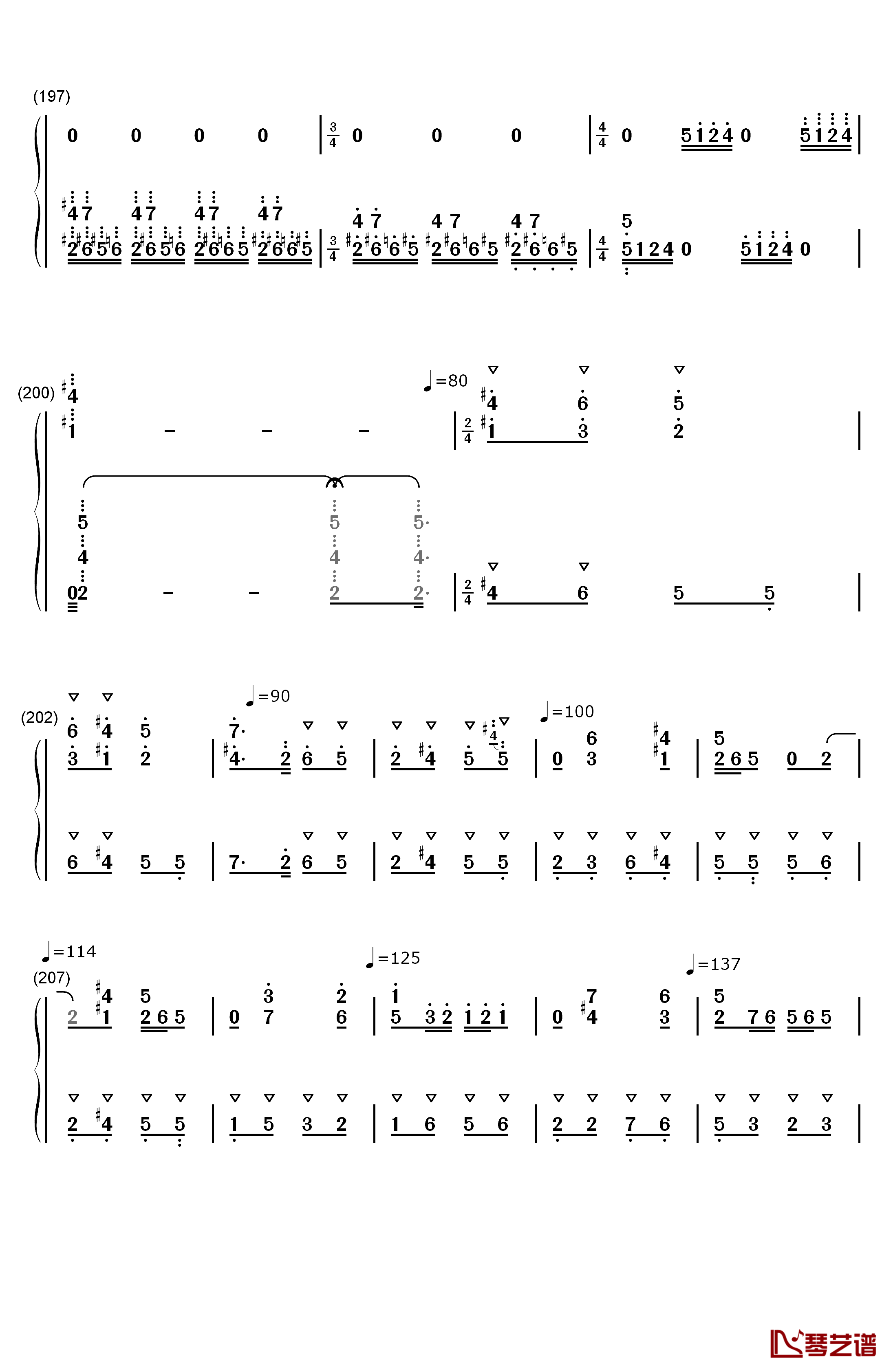 百鸟朝凤钢琴简谱-数字双手-王建中11