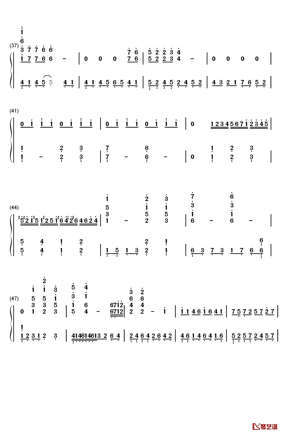 最终幻想7主题曲钢琴简谱-数字双手-植松伸夫3