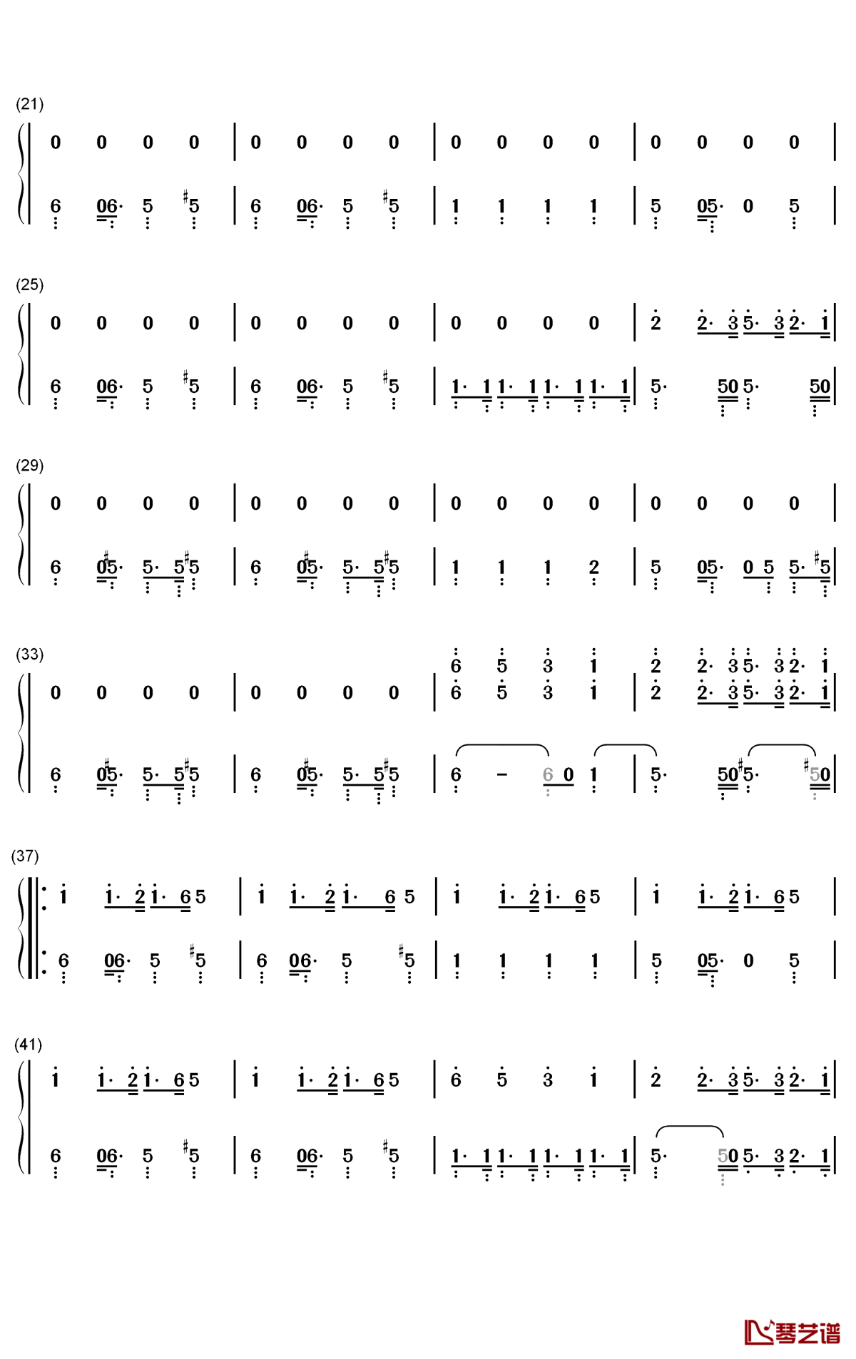 Windfall钢琴简谱-数字双手-TheFatRat2