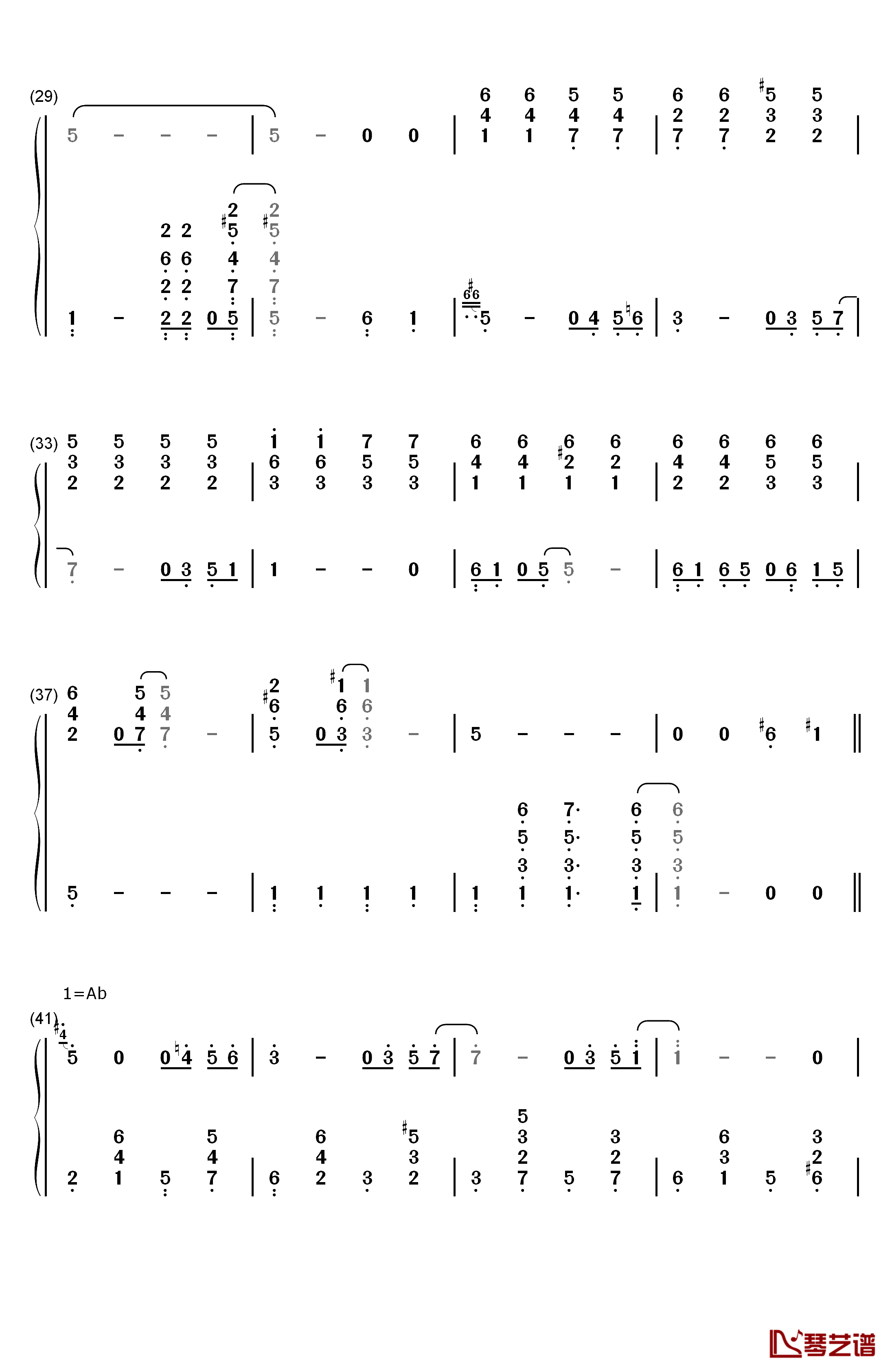 Close To You钢琴简谱-数字双手-朋特乐队  The Carpenters3