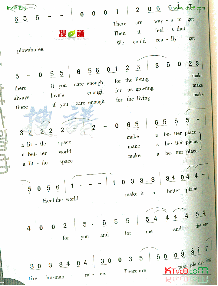 HealTheWorld简谱1