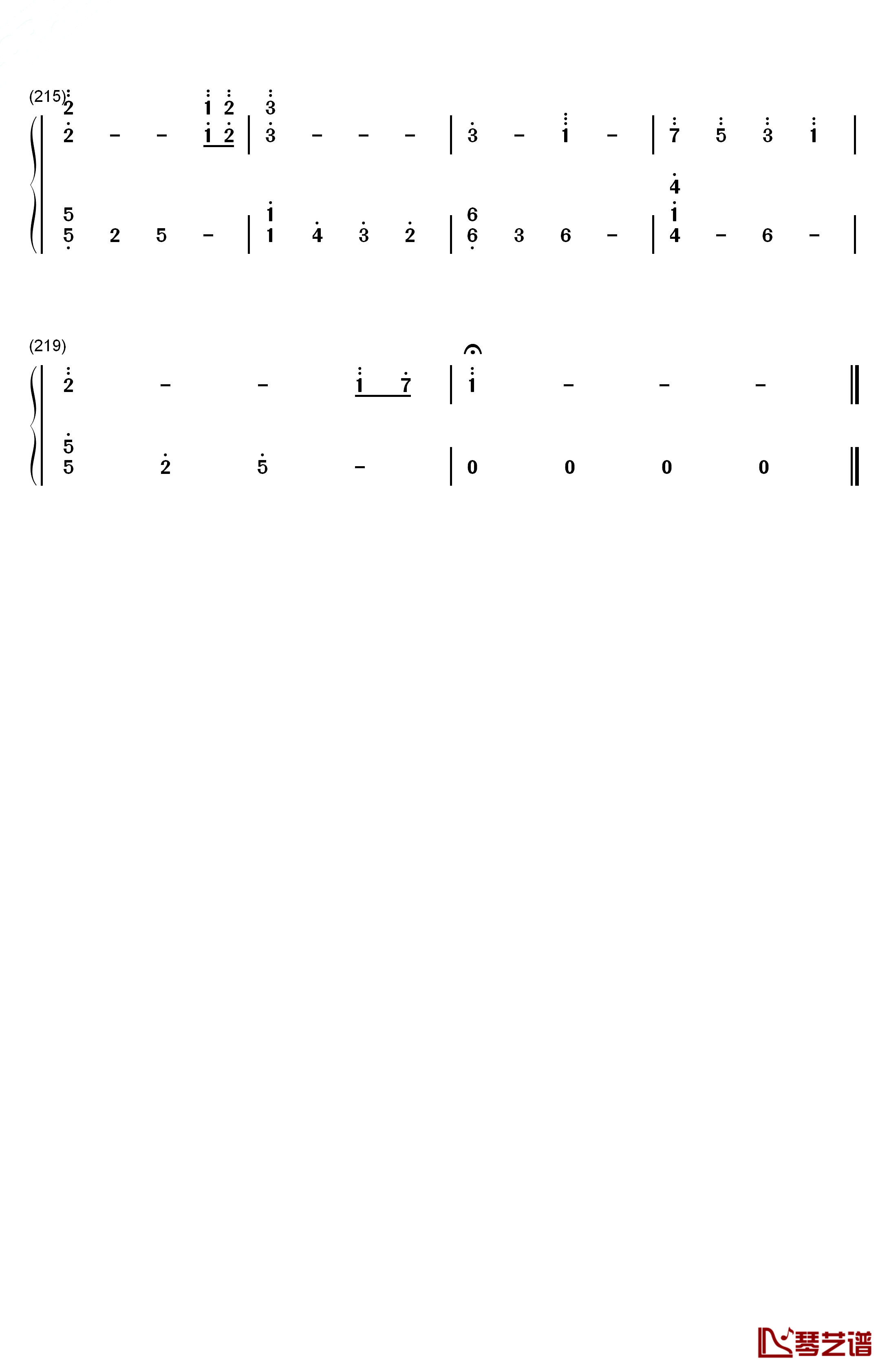 終わりの世界から钢琴简谱-数字双手-麻枝准  やなぎなぎ12