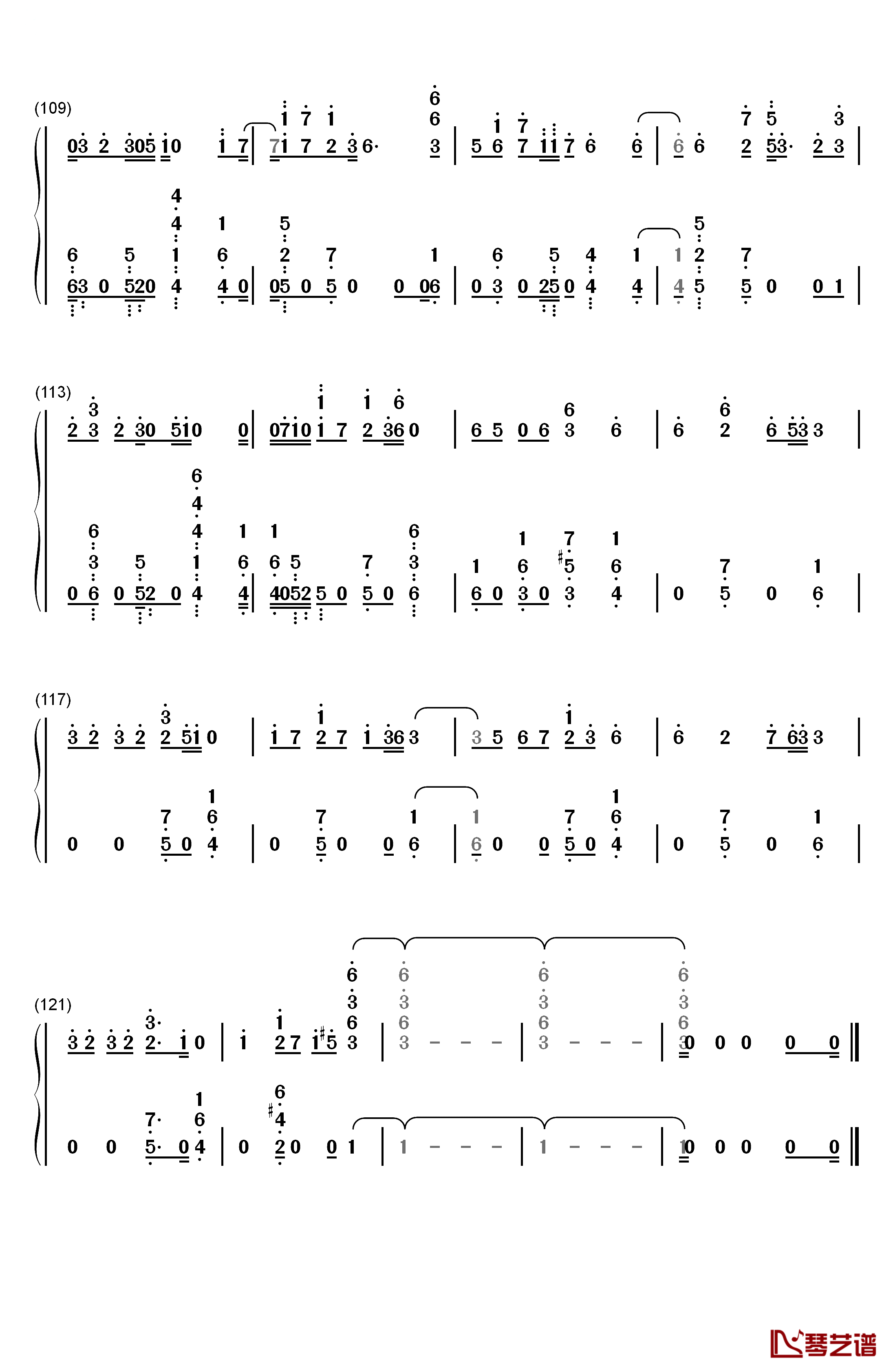 Byte钢琴简谱-数字双手-Martin Garrix Brooks7