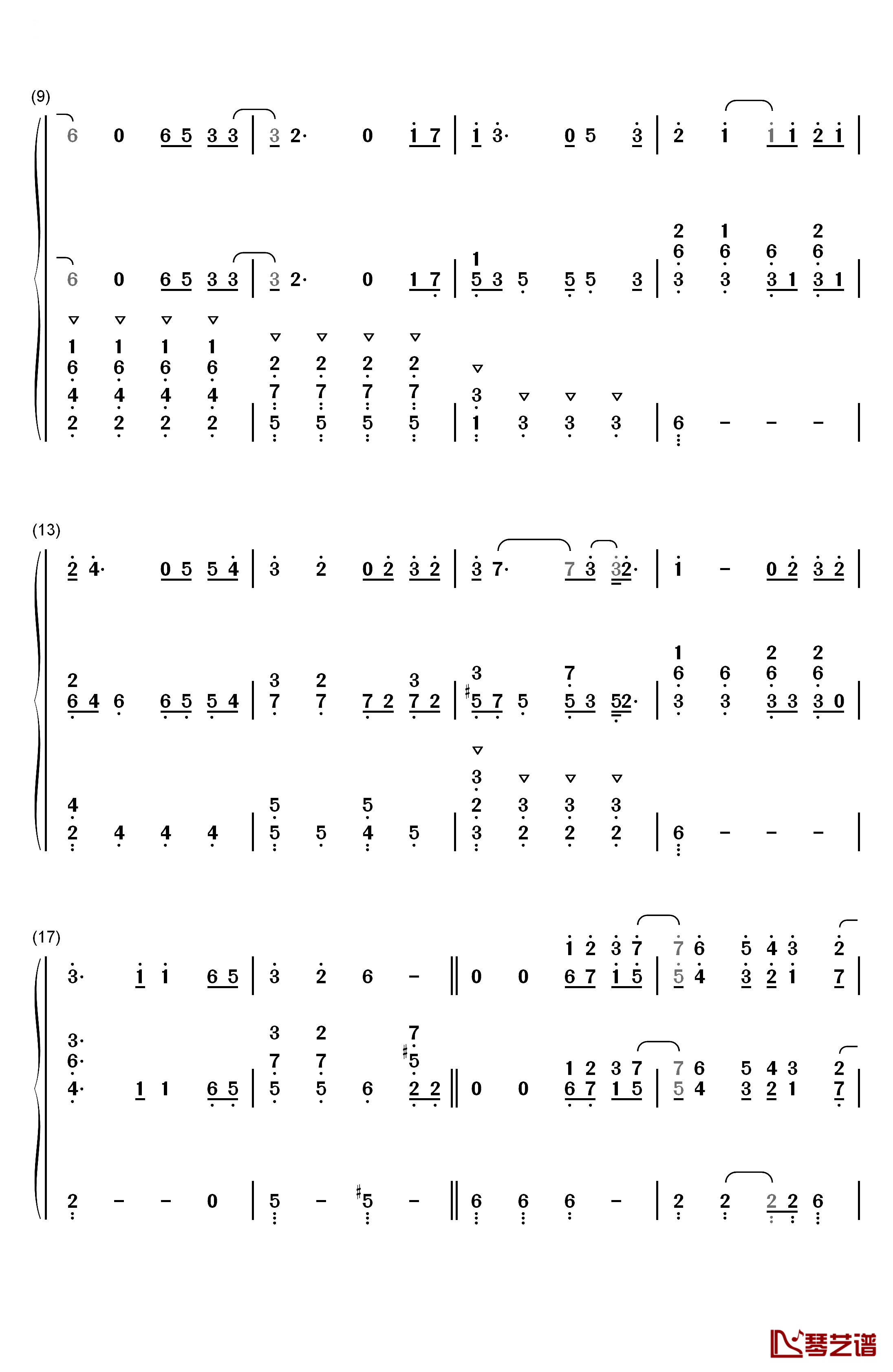 Lucky钢琴简谱-数字双手-Jason Mraz & Colbie Caillat2