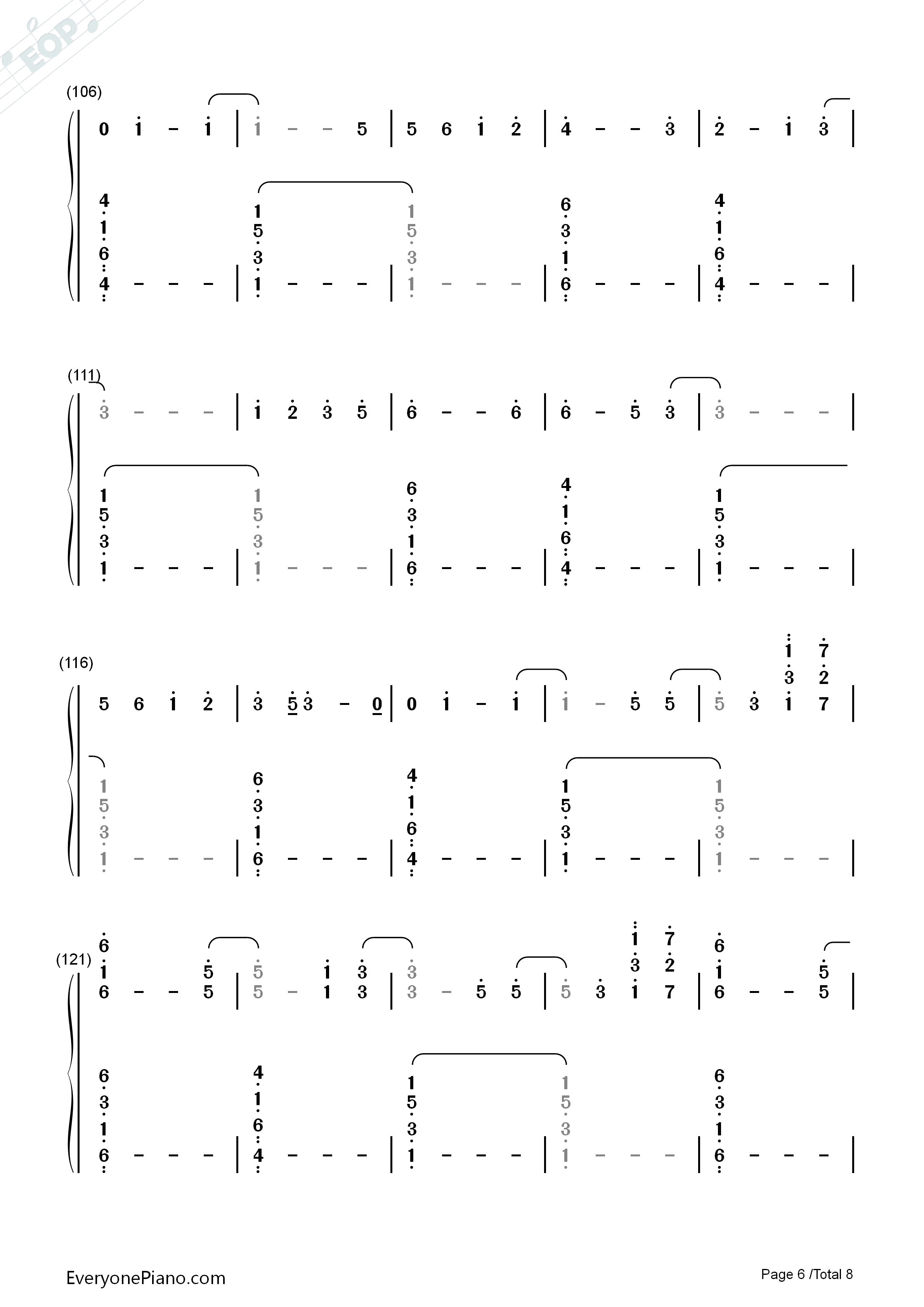 Happier钢琴简谱-Ed Sheeran演唱6