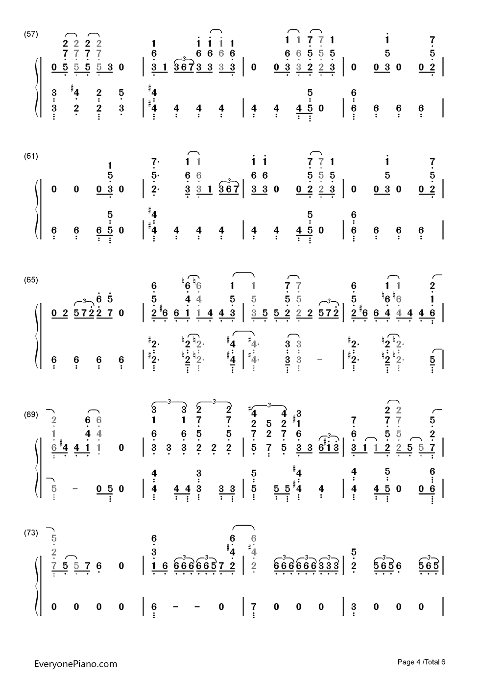 My Lady钢琴简谱-数字双手-EXO4