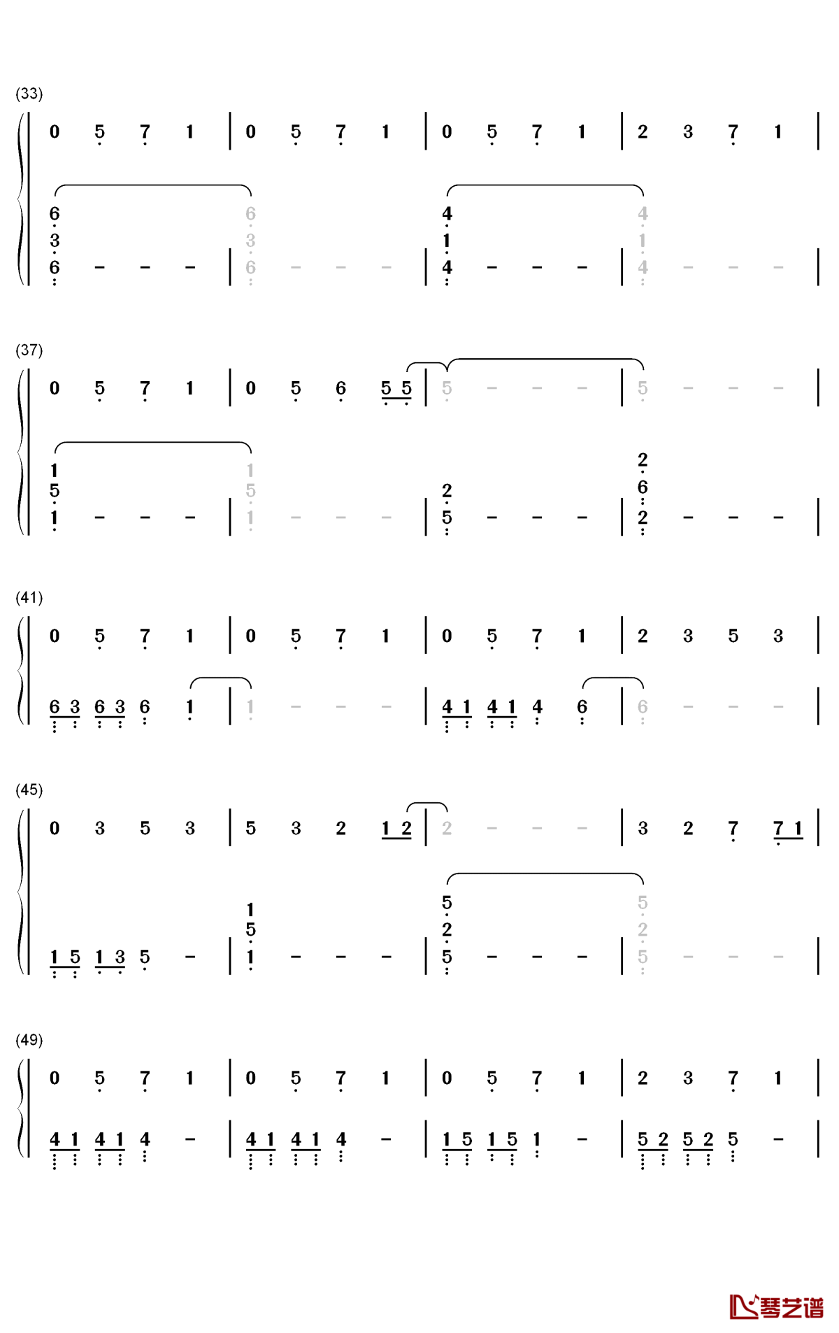 Love Is Gone钢琴简谱-数字双手-Slander Dylan Matthew3