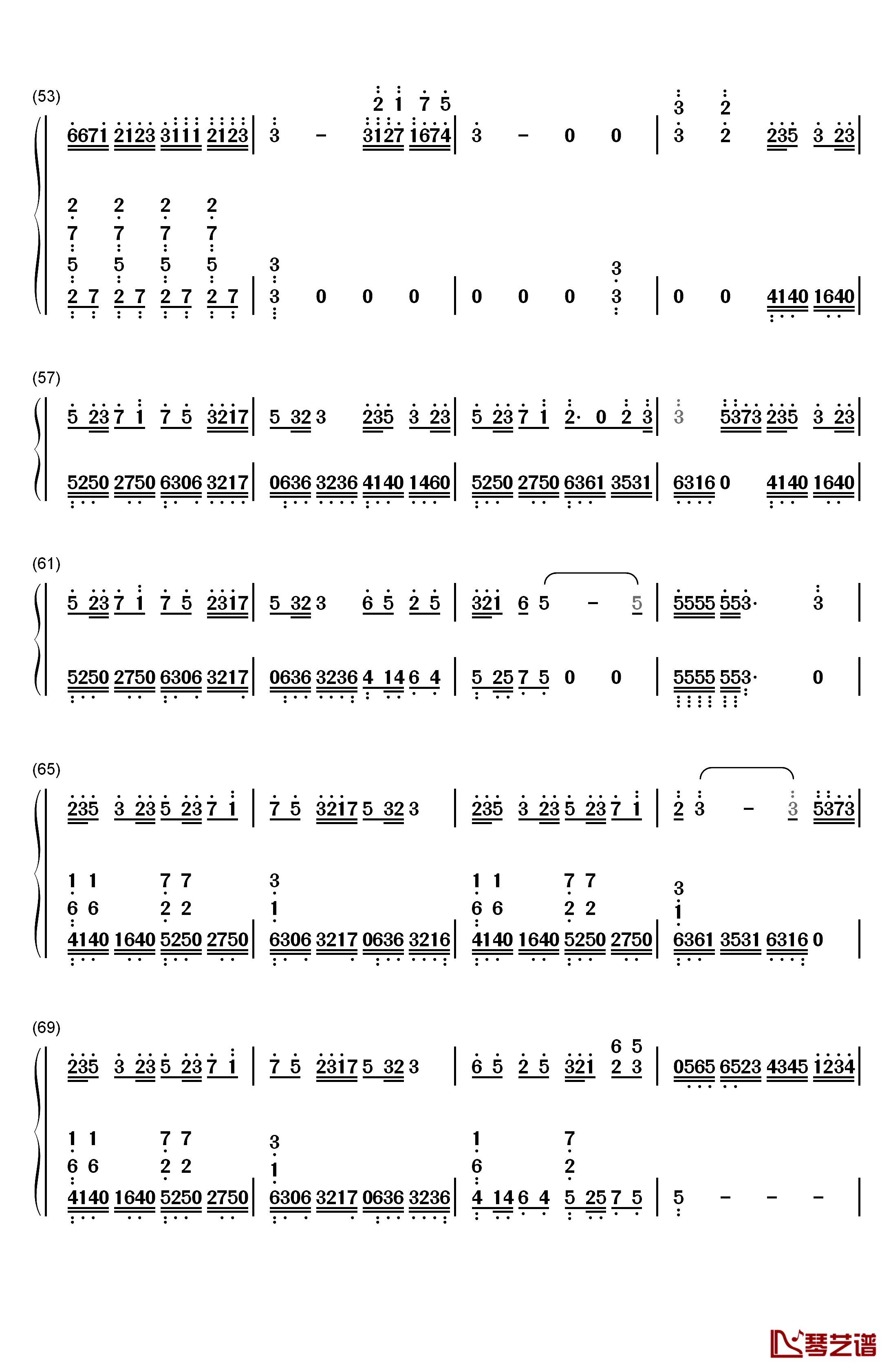 告白之夜钢琴简谱-数字双手-Ayasa4