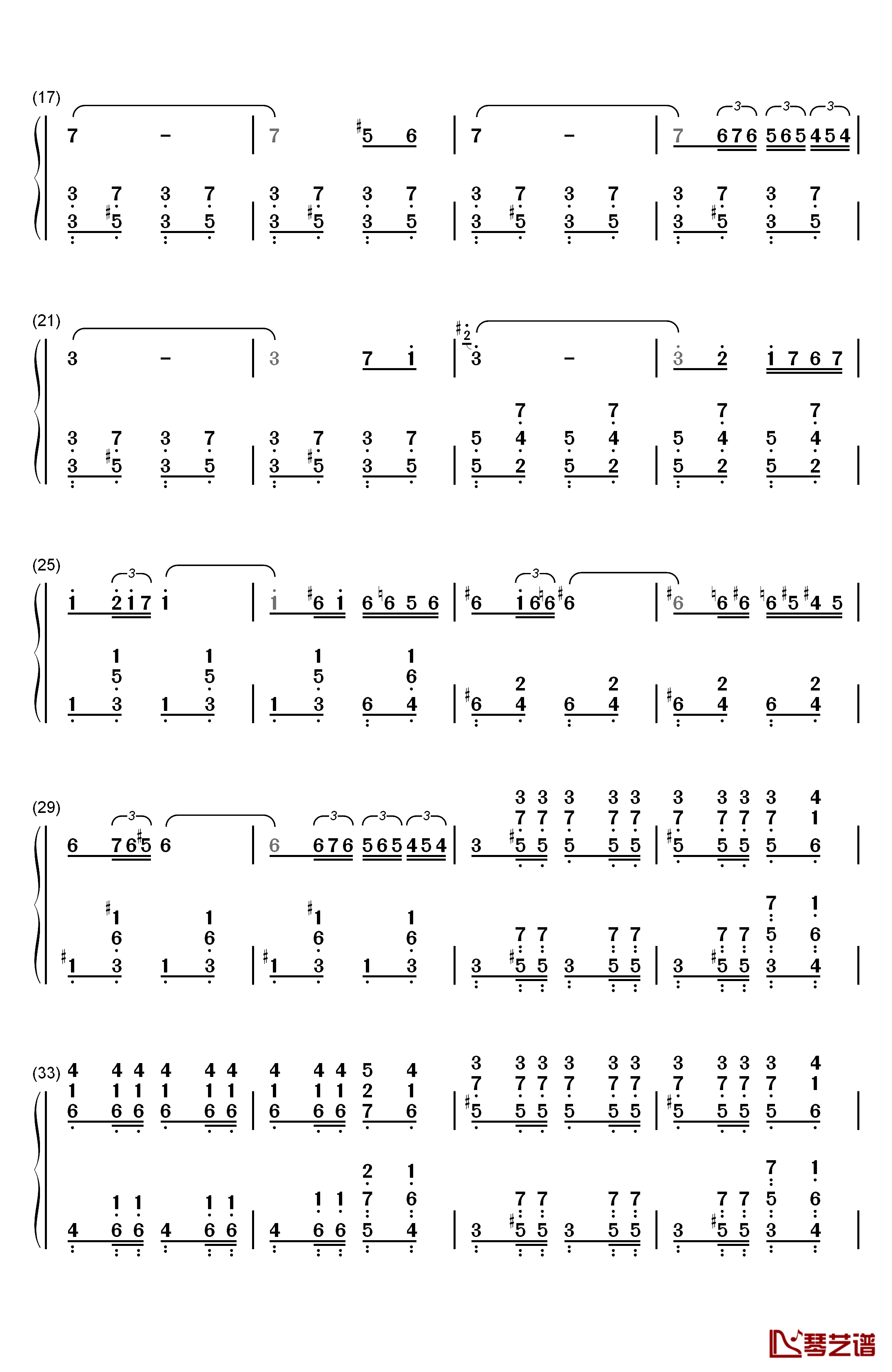 西班牙斗牛曲钢琴简谱-数字双手-未知2