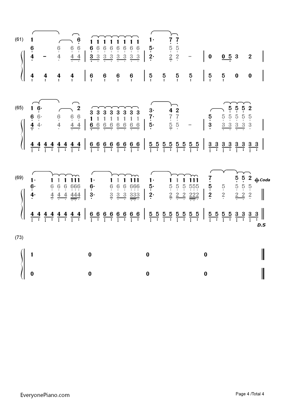 If I Had You钢琴简谱-Adam Lambert演唱4