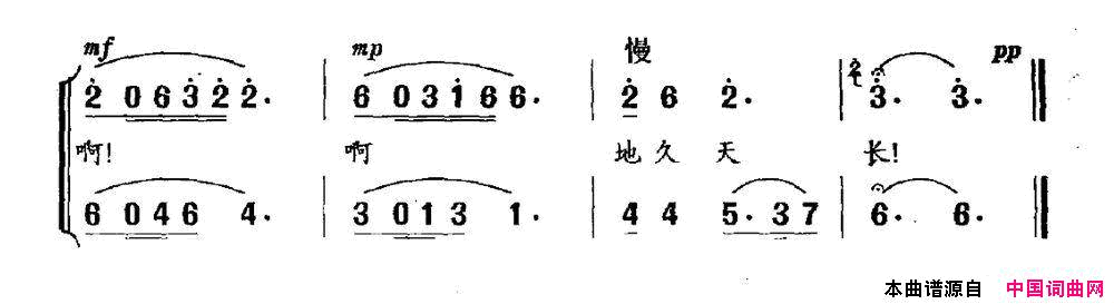 蓝天奏鸣曲男女声二重唱简谱1