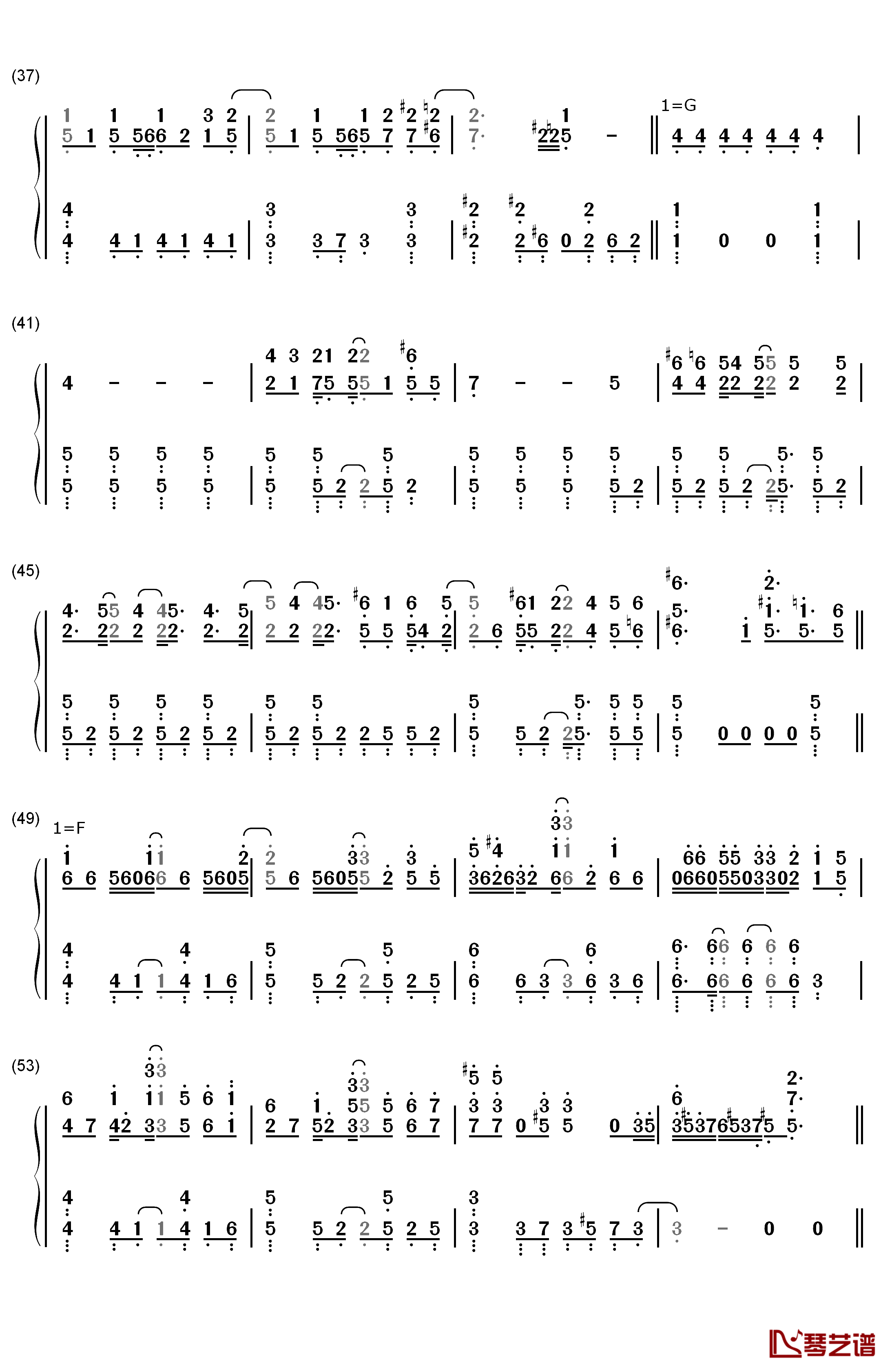 君じゃなきゃダメみたい钢琴简谱-数字双手-オーイシマサヨシ3