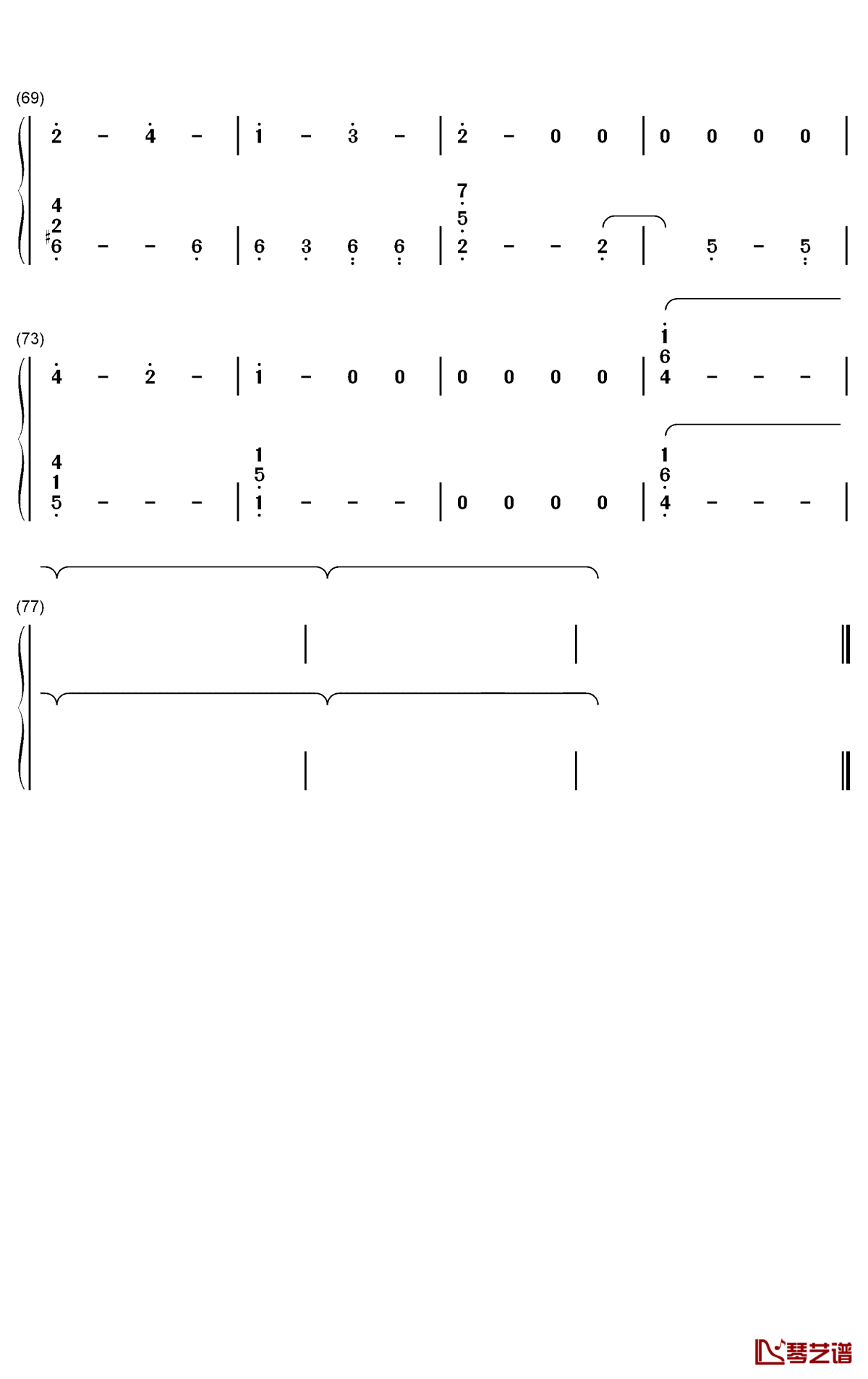 Crying Sun钢琴简谱-数字双手-Tomoko4