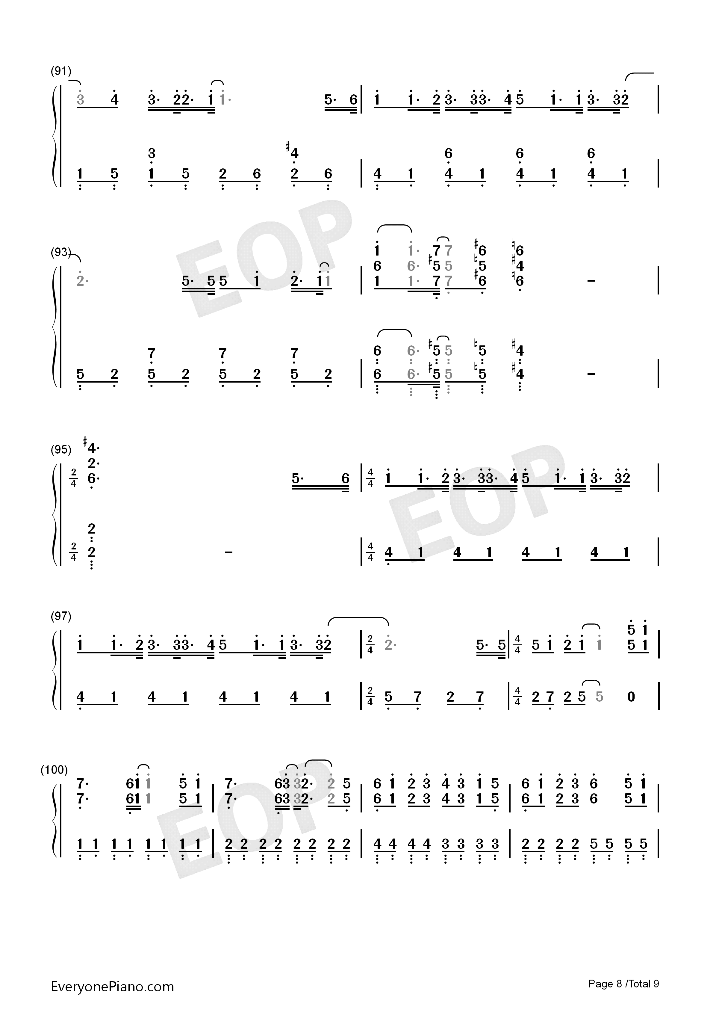 クリスマスソング钢琴简谱-back number演唱8