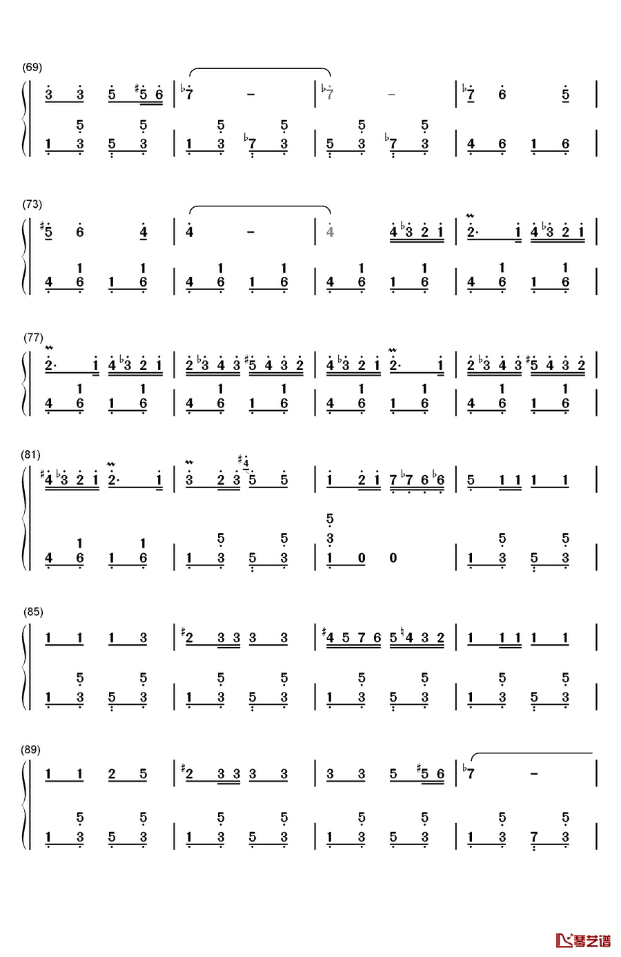 霍拉舞曲钢琴简谱-数字双手-未知4