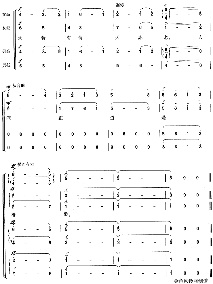 七律·人民解放军占领南京简谱1