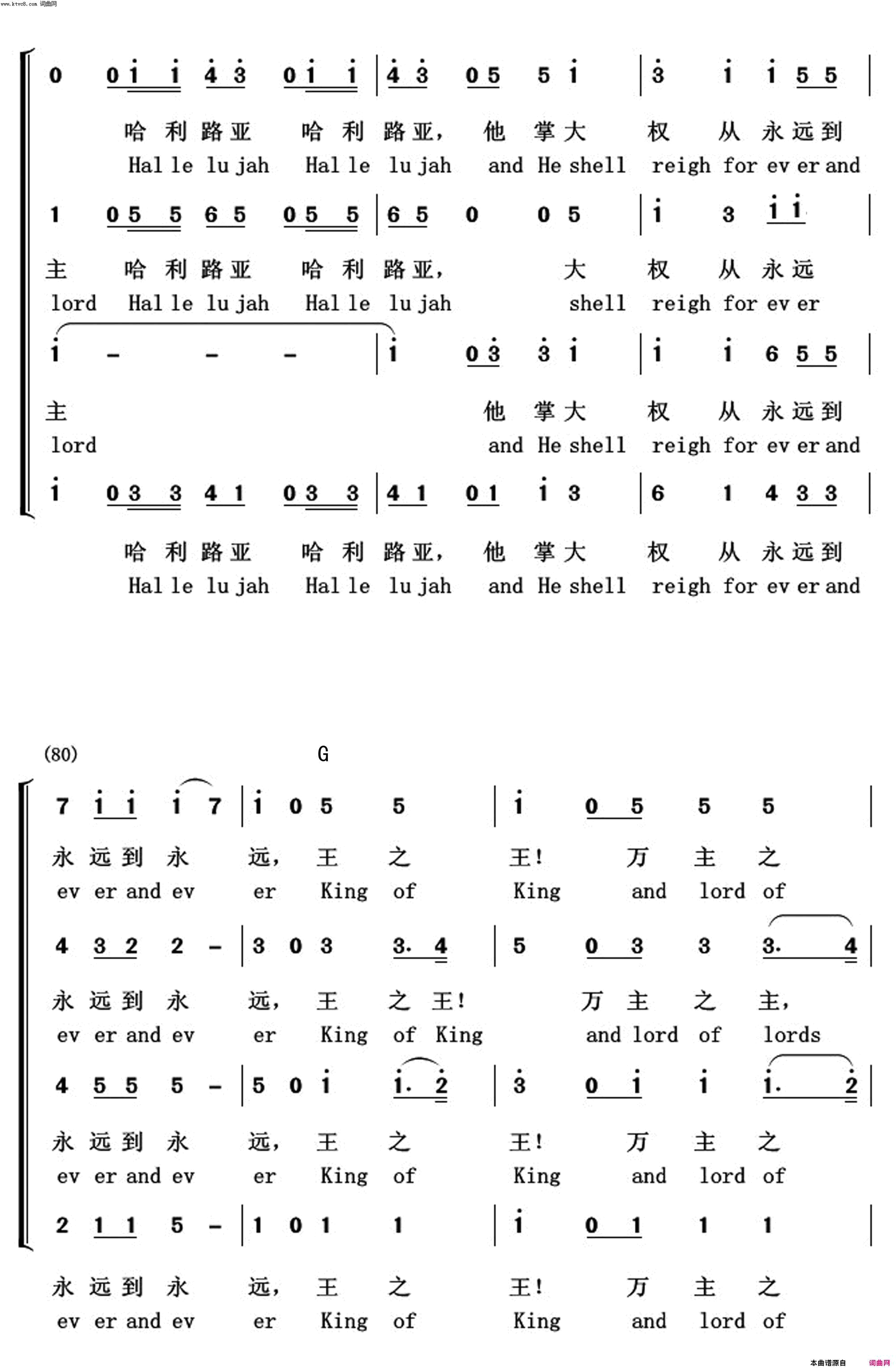 哈利路亚常青放歌简谱1