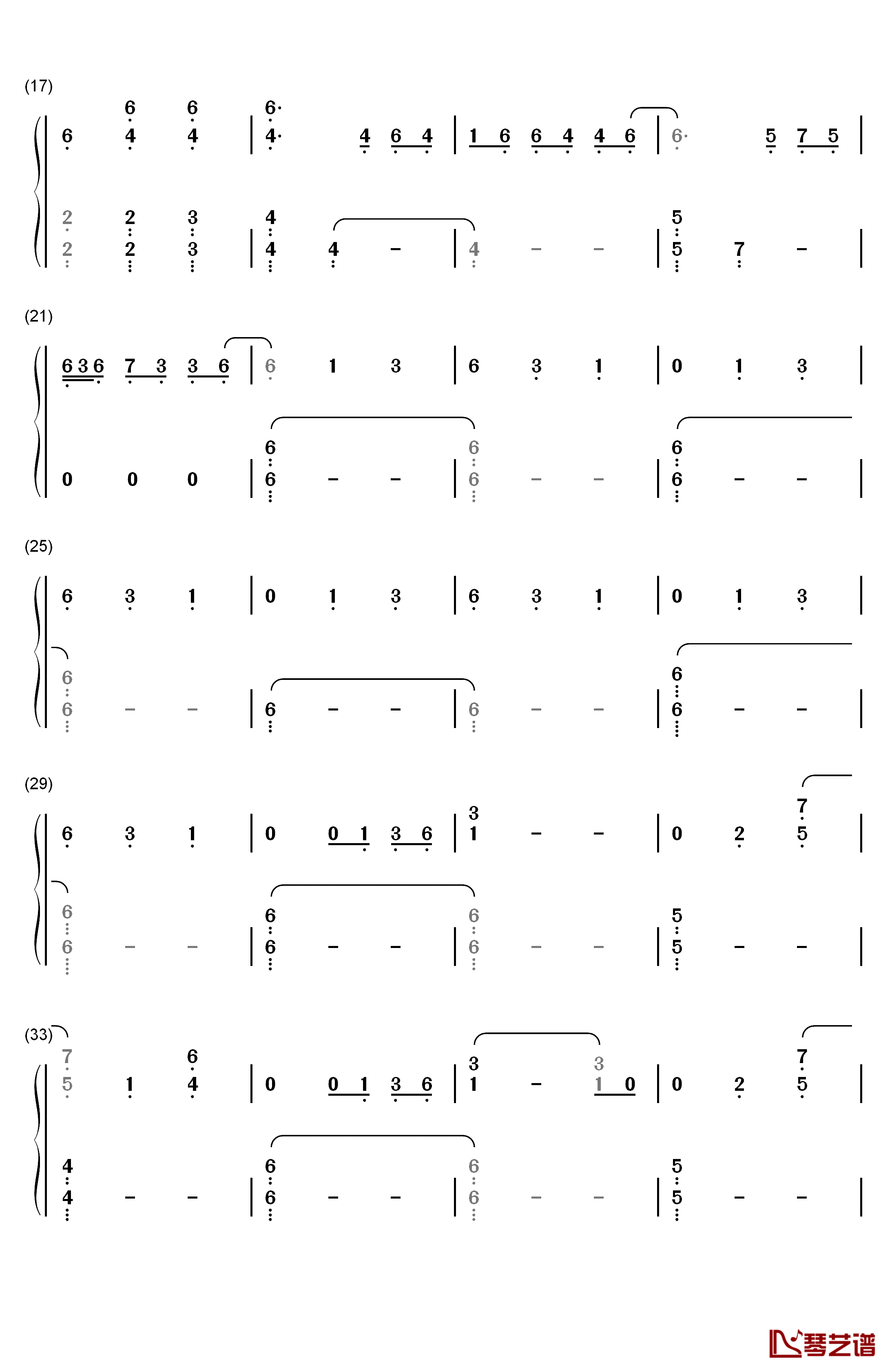 Nothing Else Matters钢琴简谱-数字双手-Metallica2