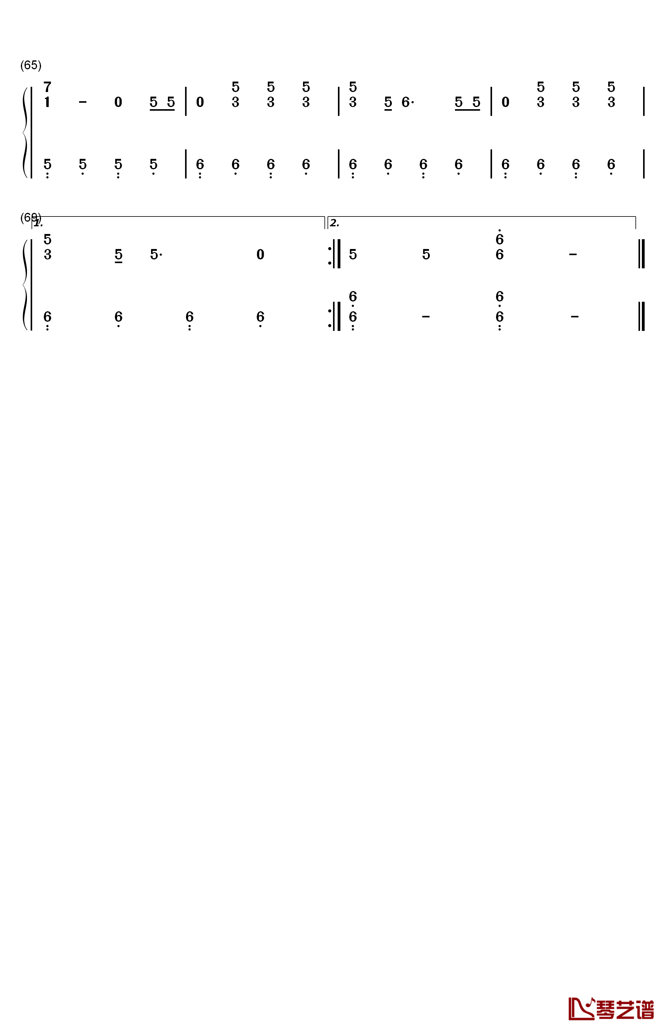 Machine钢琴简谱-数字双手-Exo4