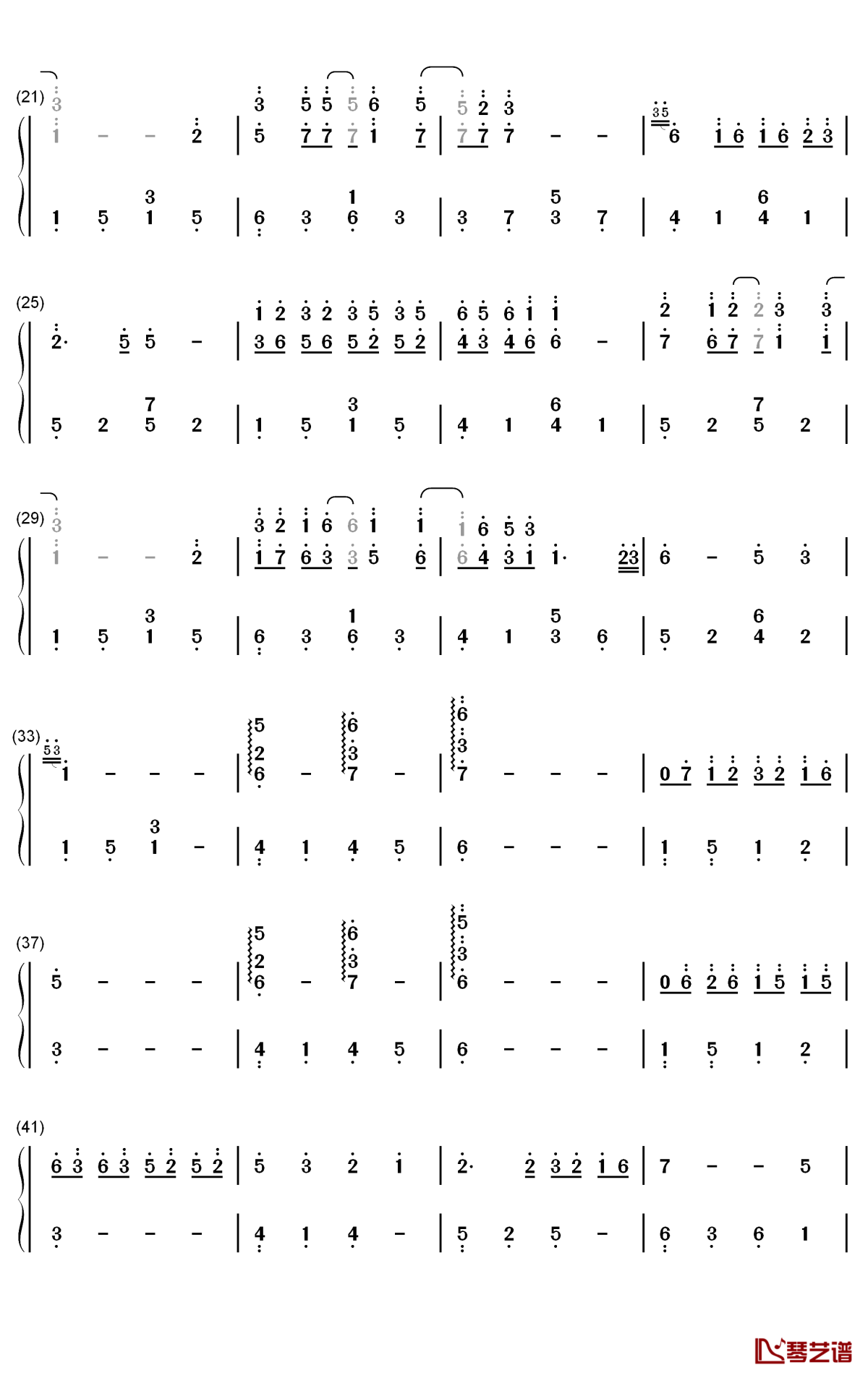 夢の歩みを見上げて钢琴简谱-数字双手-松本文纪2