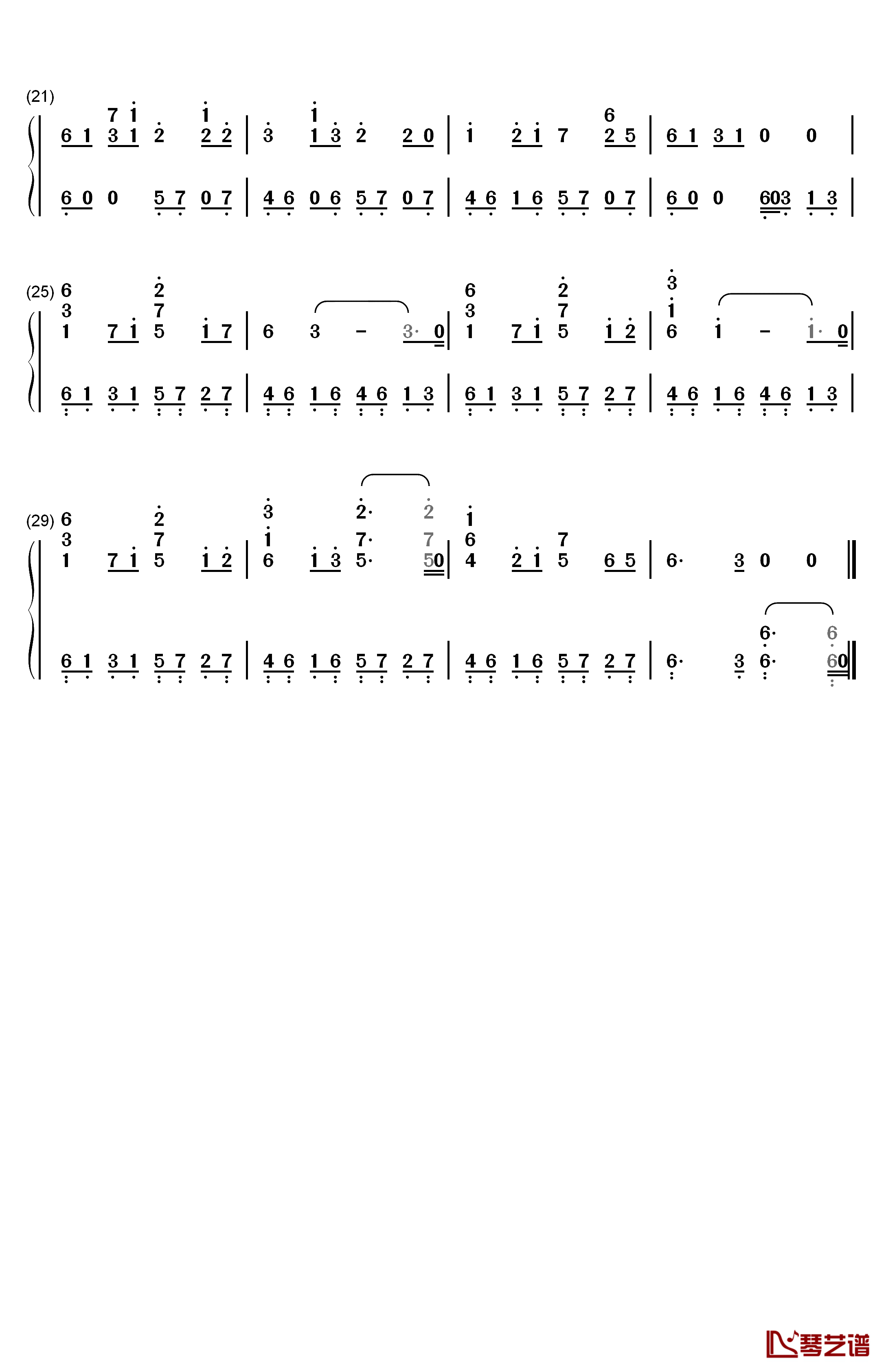 Departure钢琴简谱-数字双手-浪客剑心2