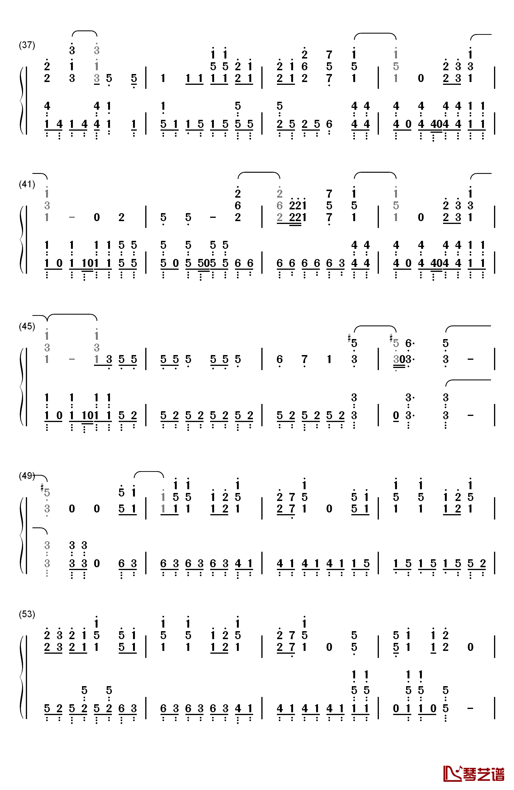 Outgrow钢琴简谱-数字双手-Gero3