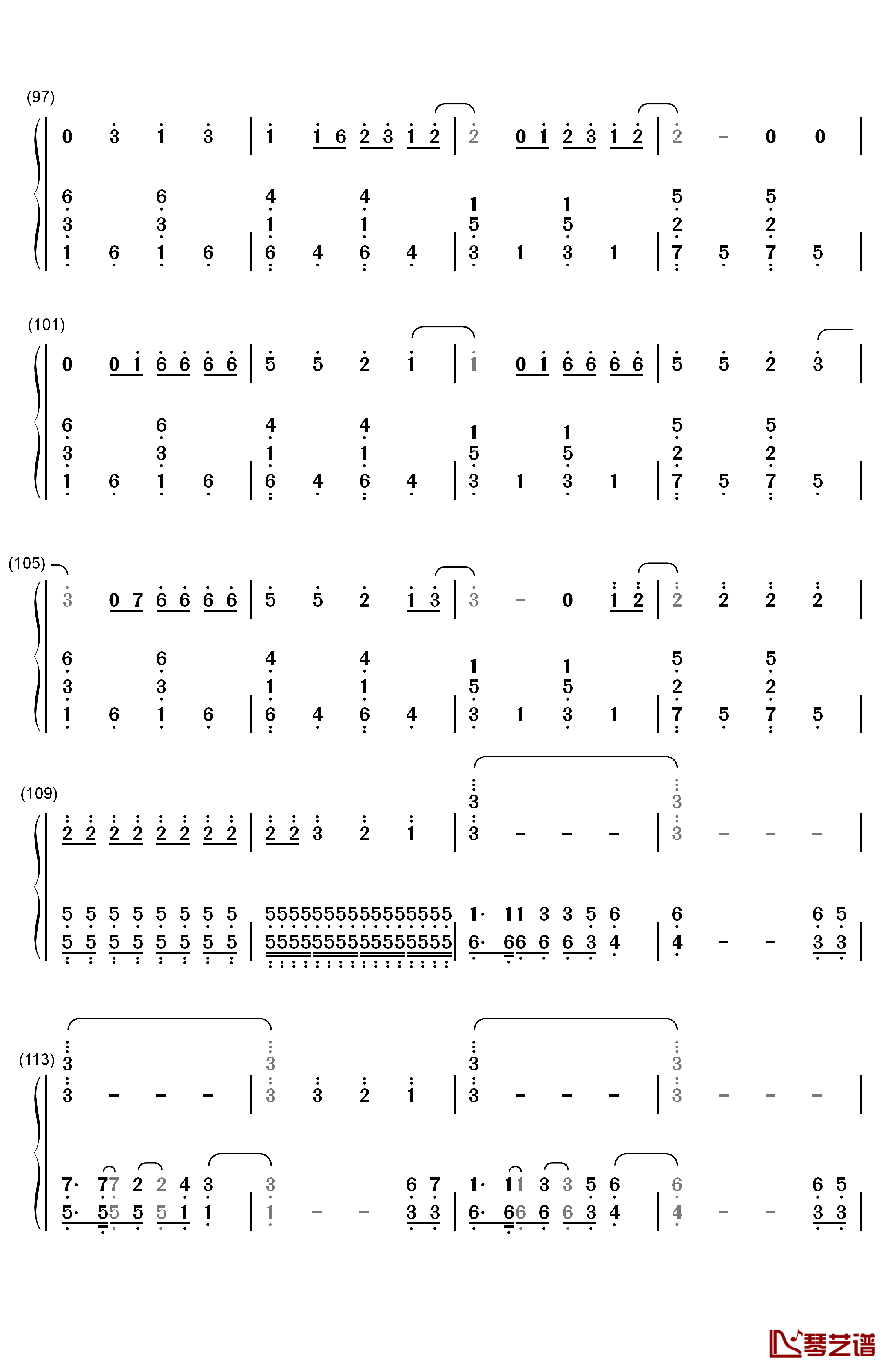 Neon Lights钢琴简谱-数字双手-Demi Lovato6