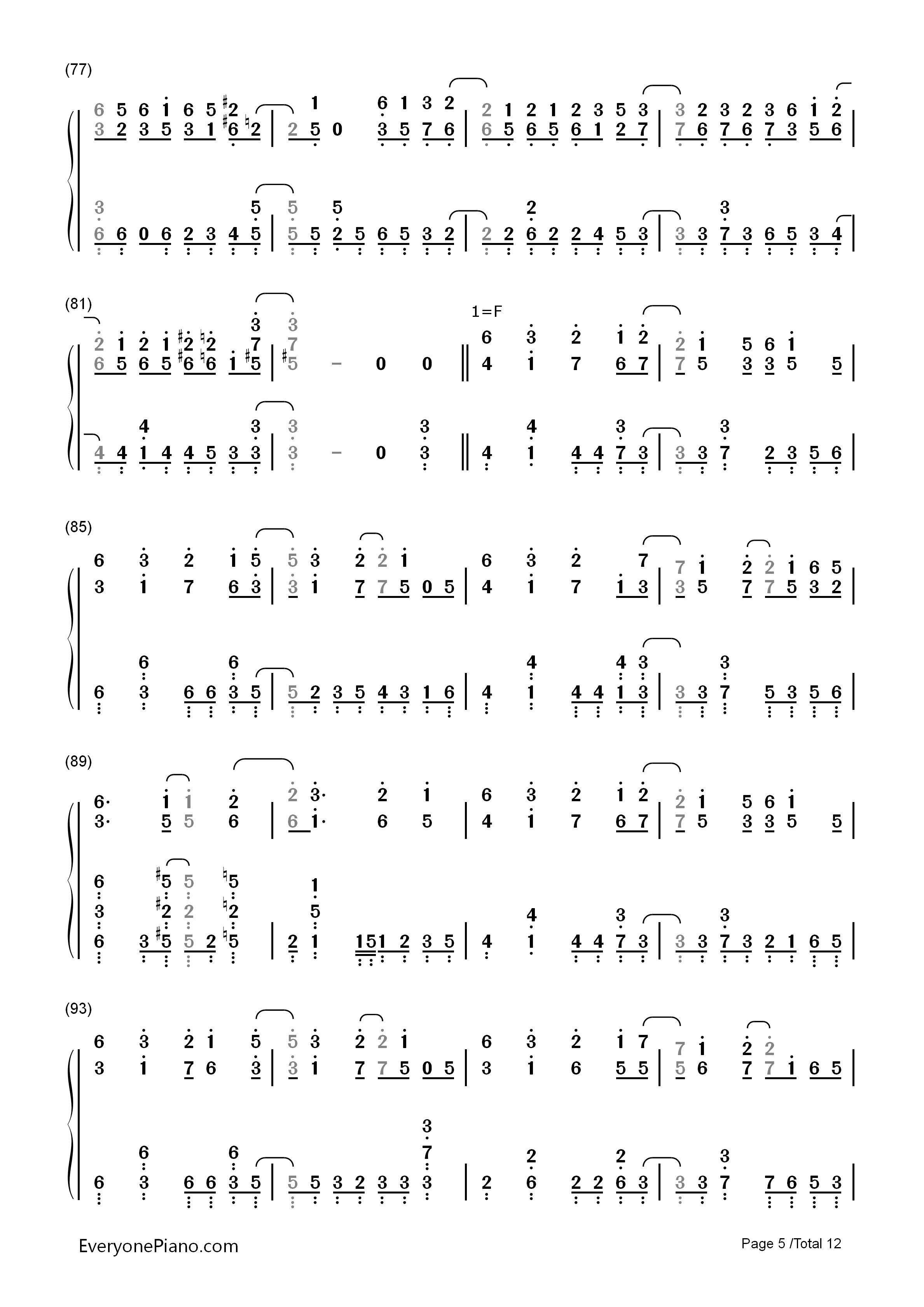 ロスタイムメモリー钢琴简谱-IA演唱5