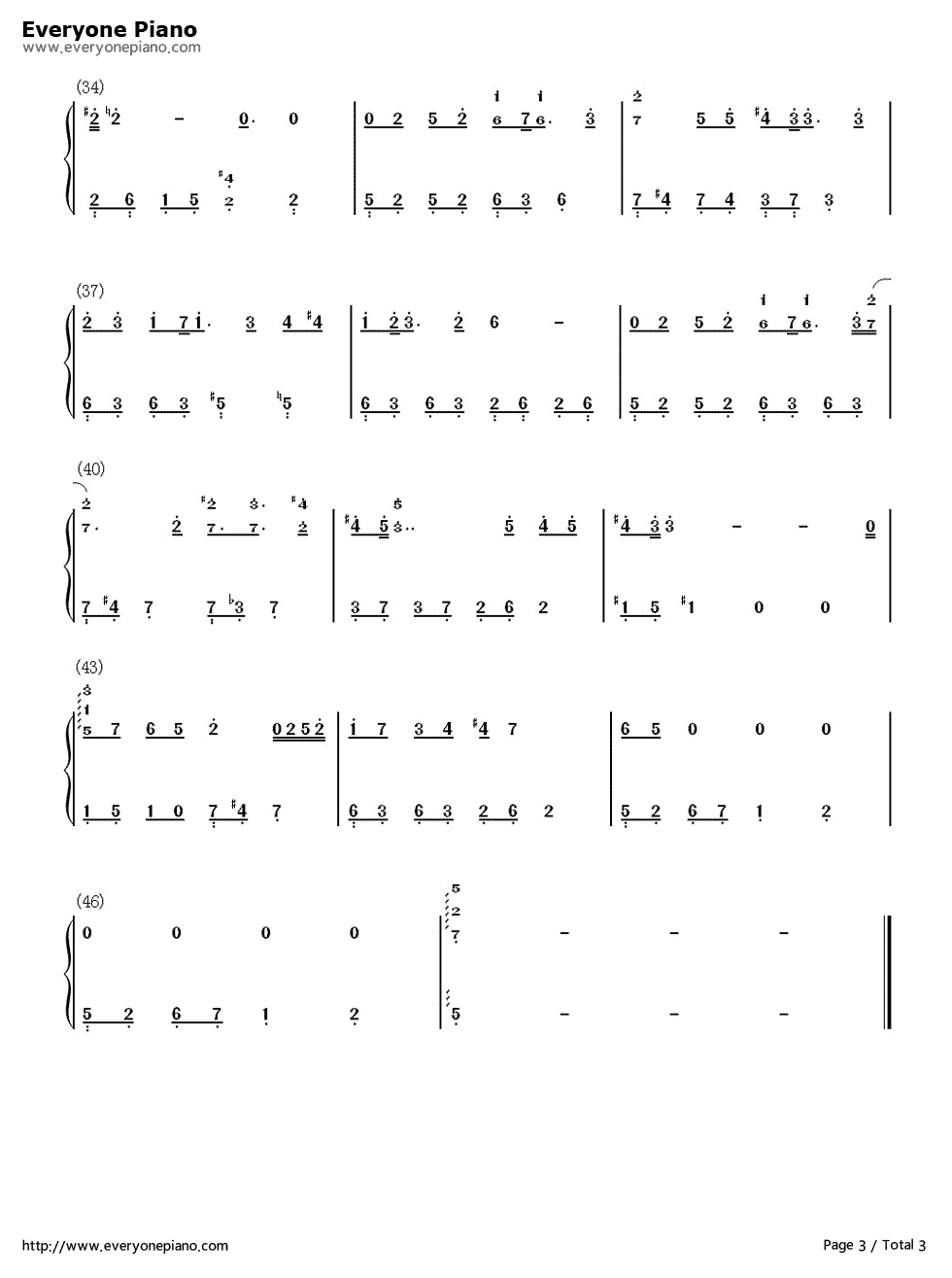 I Believe简单版钢琴简谱-数字双手-孙楠3