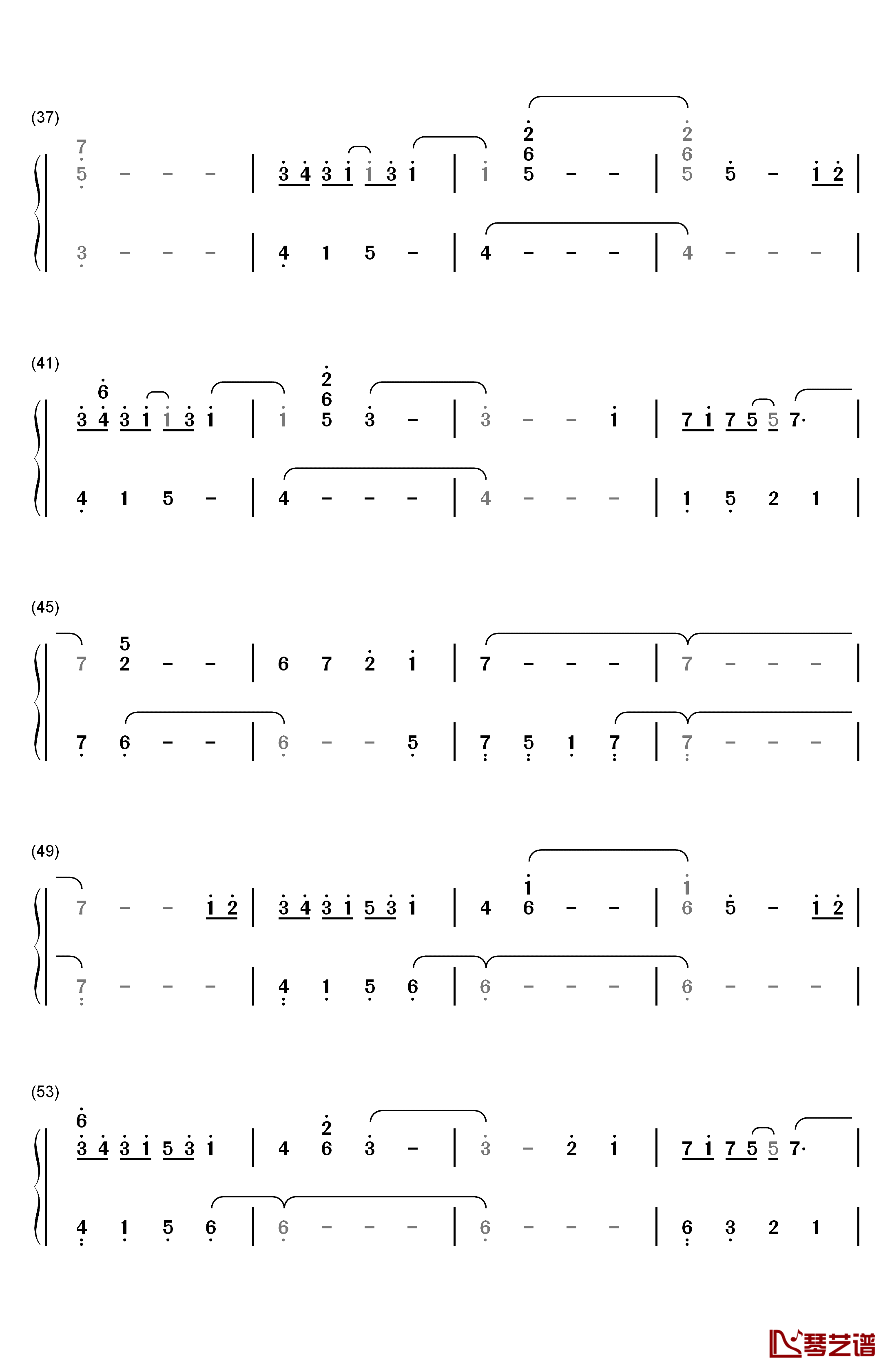 Reminiscence钢琴简谱-数字双手-岩崎琢3