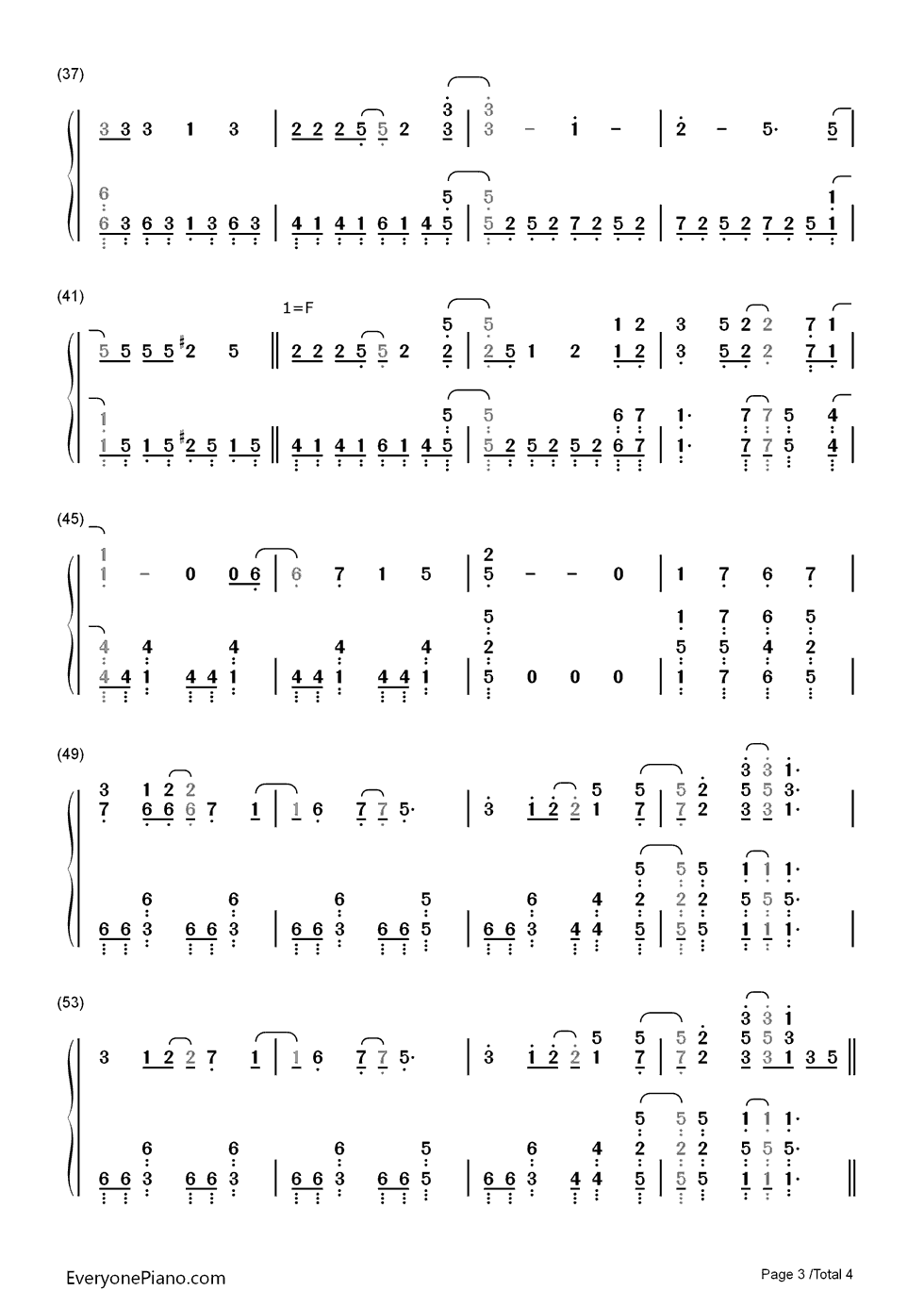 青春は花火のように钢琴简谱-数字双手-Linked Horizon3