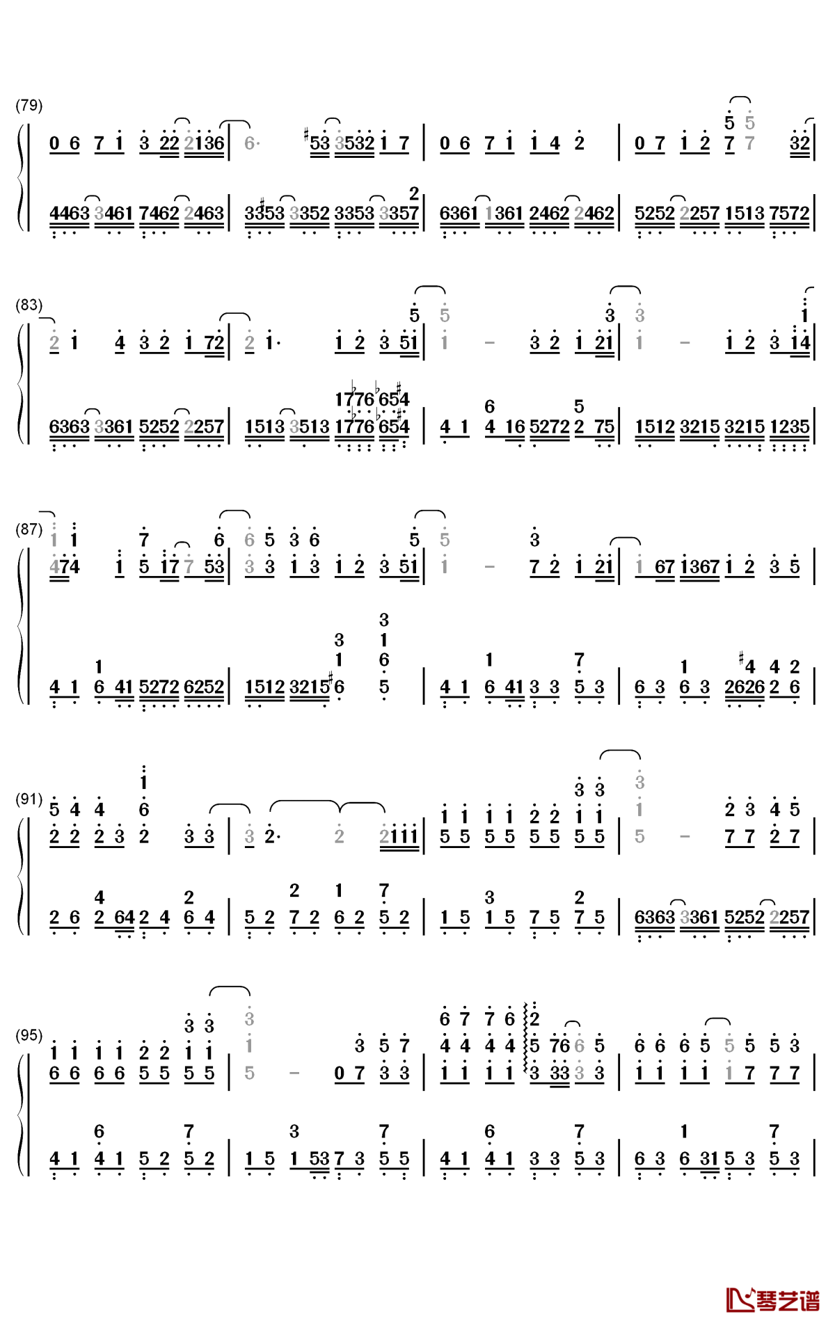 周杰伦钢琴串烧钢琴简谱-数字双手-周杰伦5