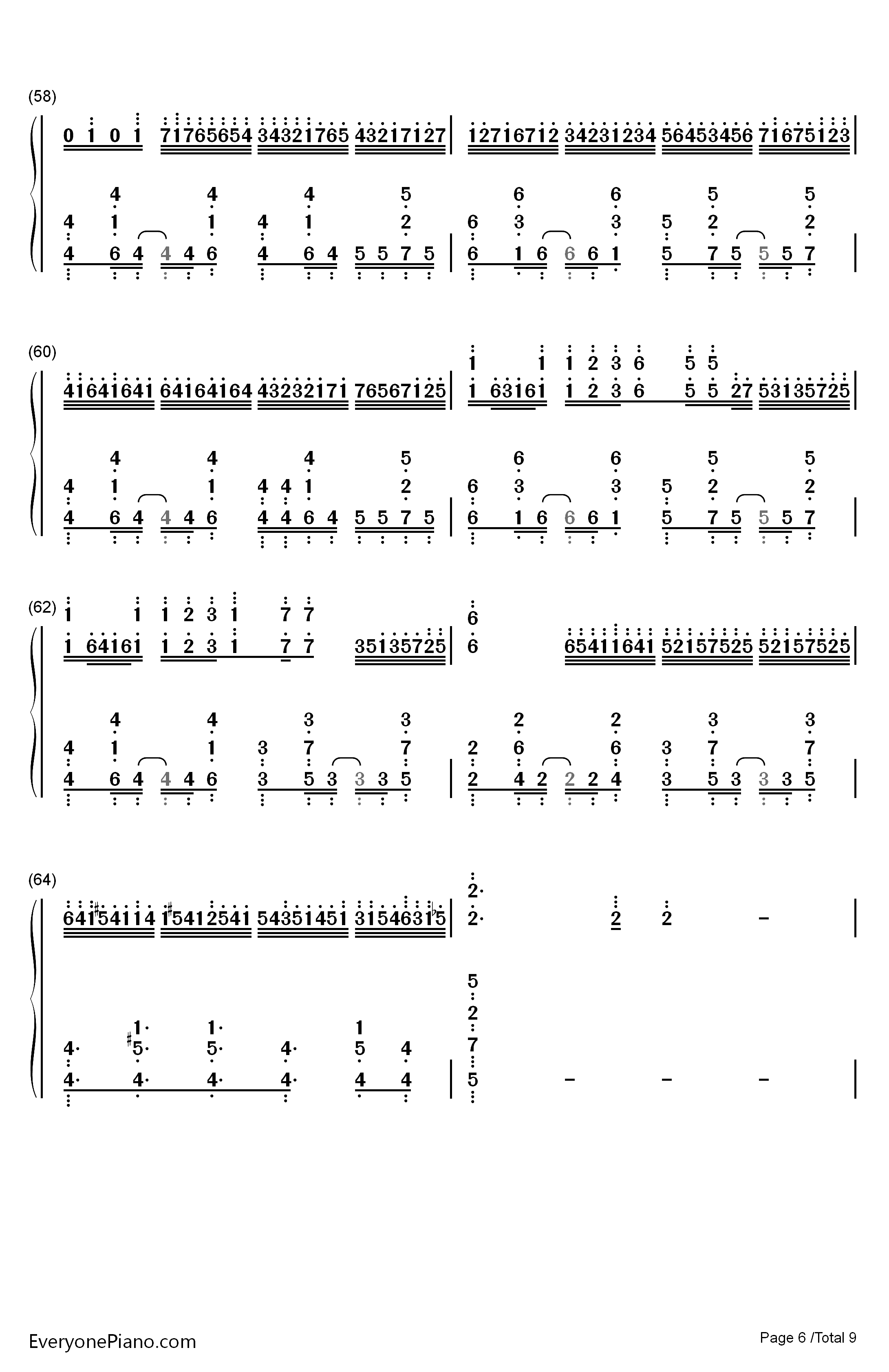 三色绘恋钢琴简谱-数字双手-Project Lights6