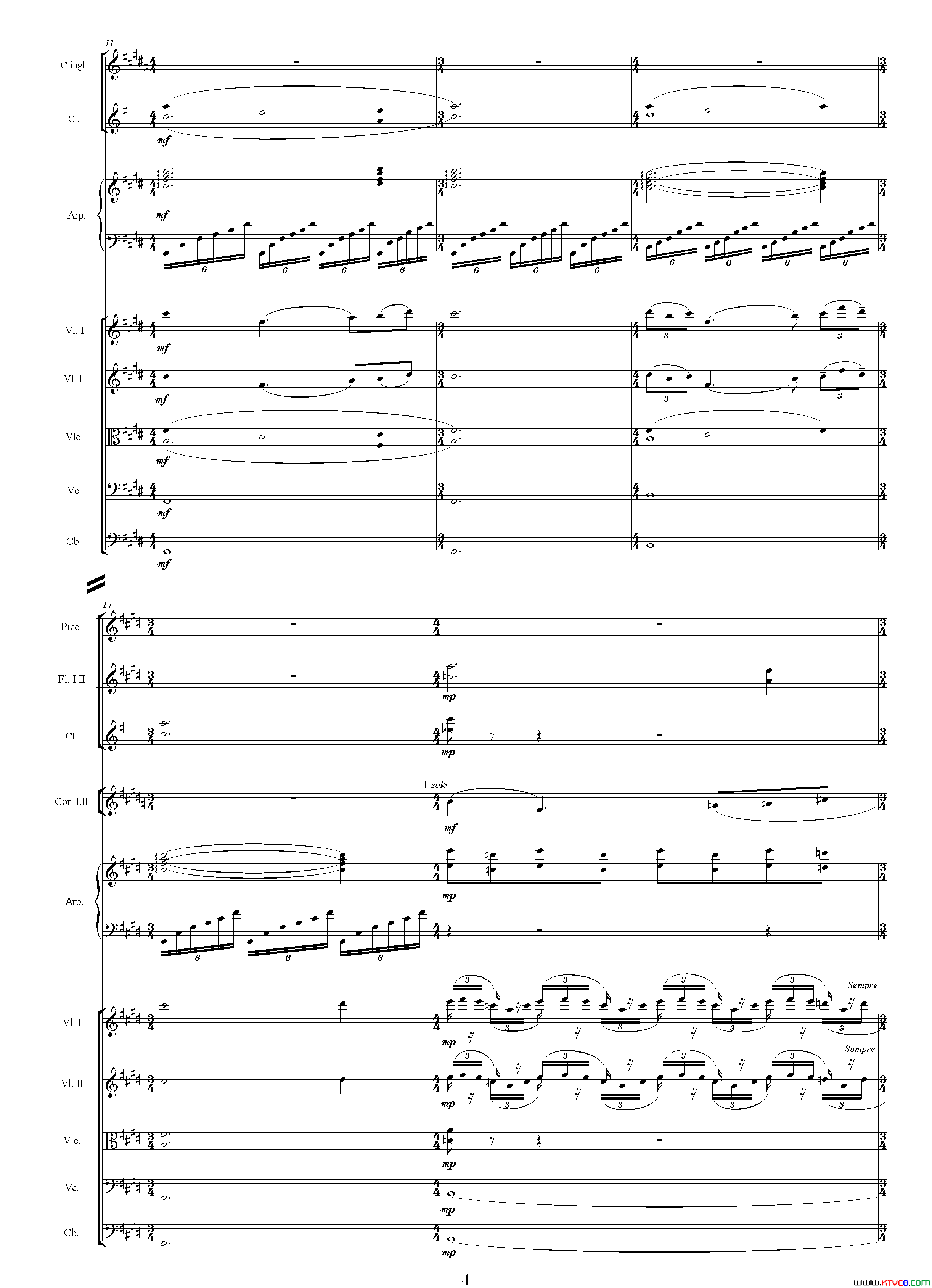 如意影片《如意》主题曲、总谱简谱1