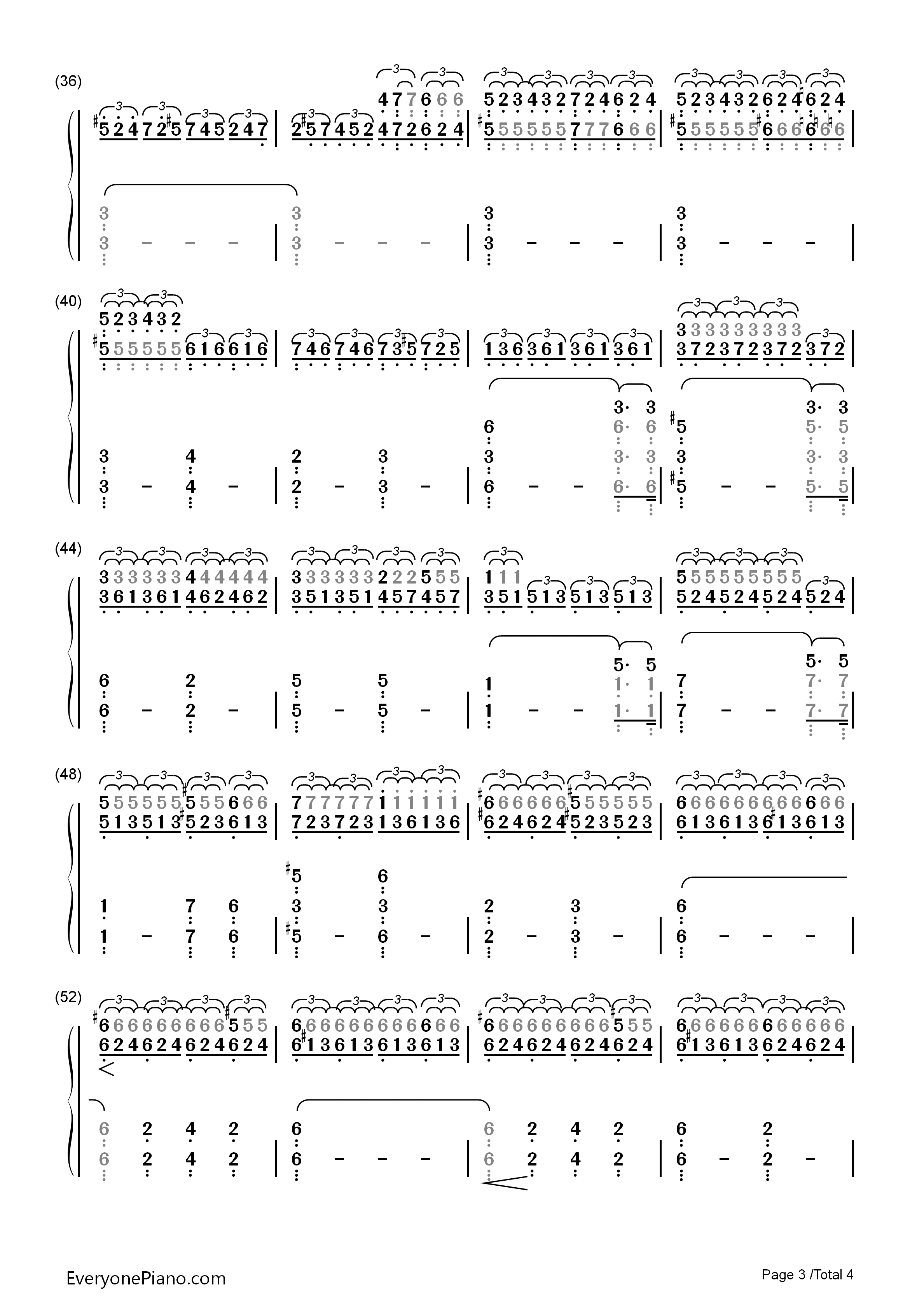 月光奏鸣曲钢琴简谱-贝多芬演唱3