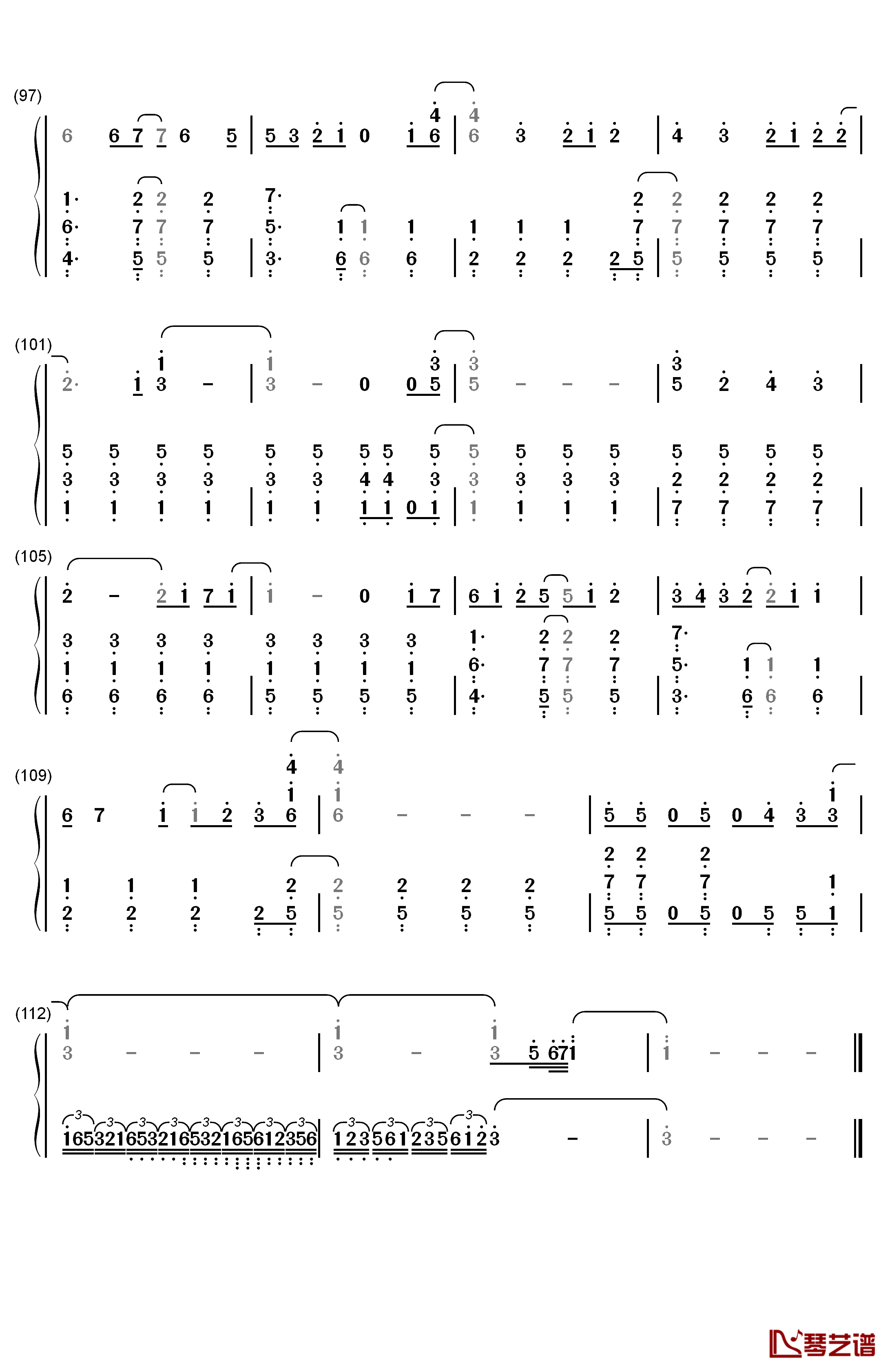 机会的顺序钢琴简谱-数字双手-AKB486