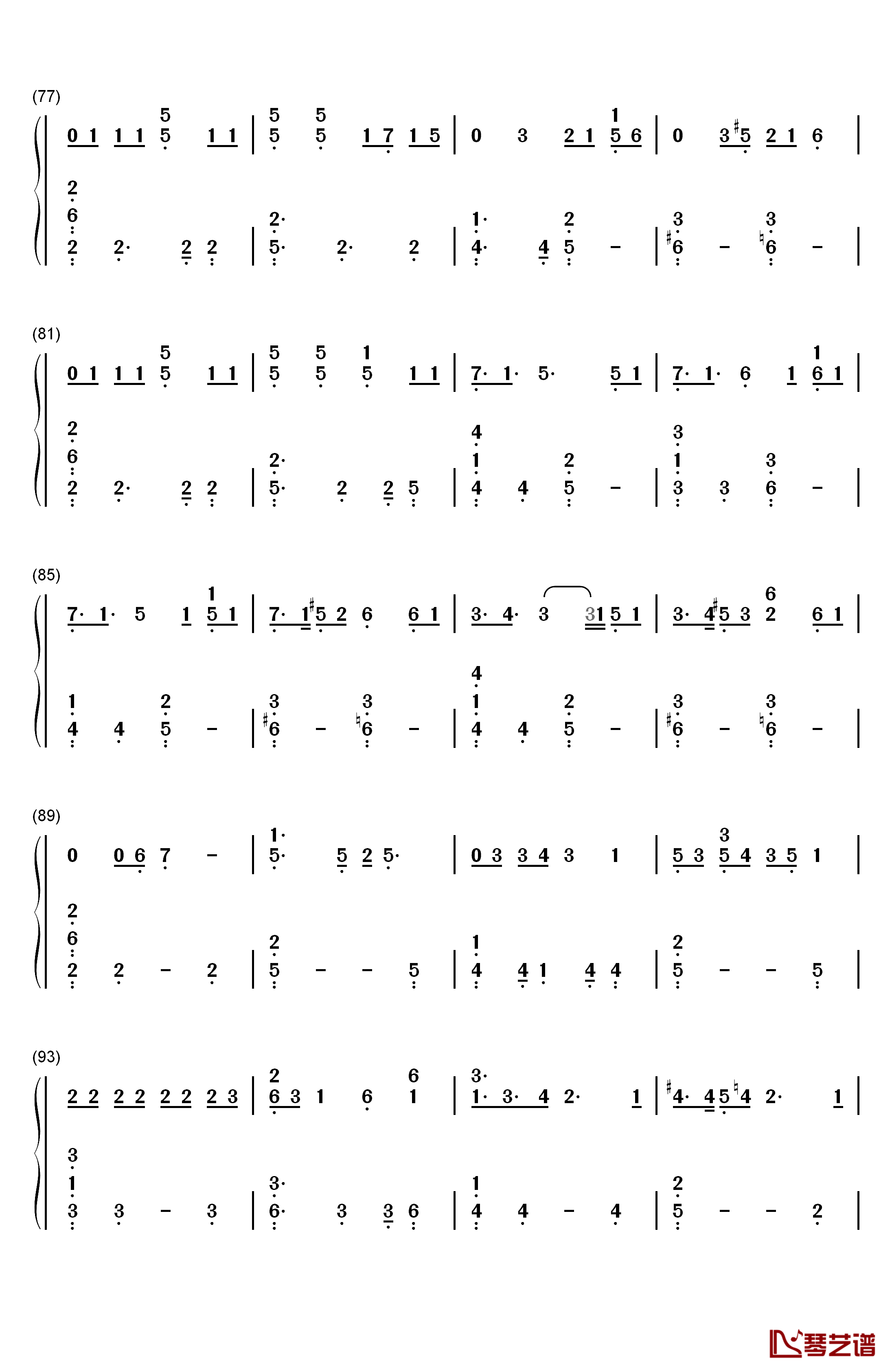 YES or YES钢琴简谱-数字双手-TWICE5