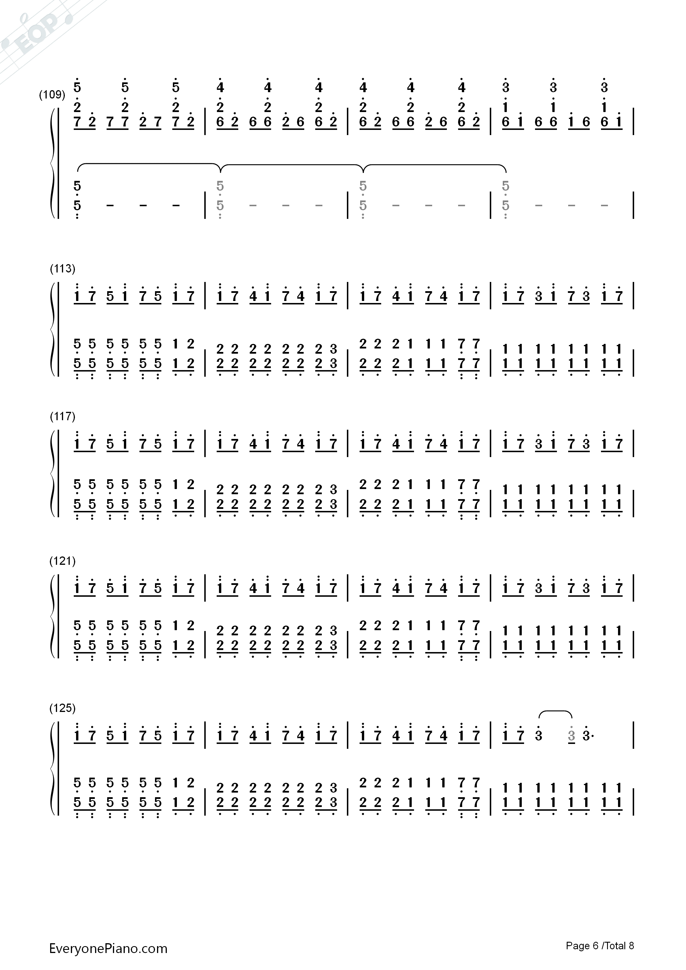 Clocks钢琴简谱-Coldplay演唱6