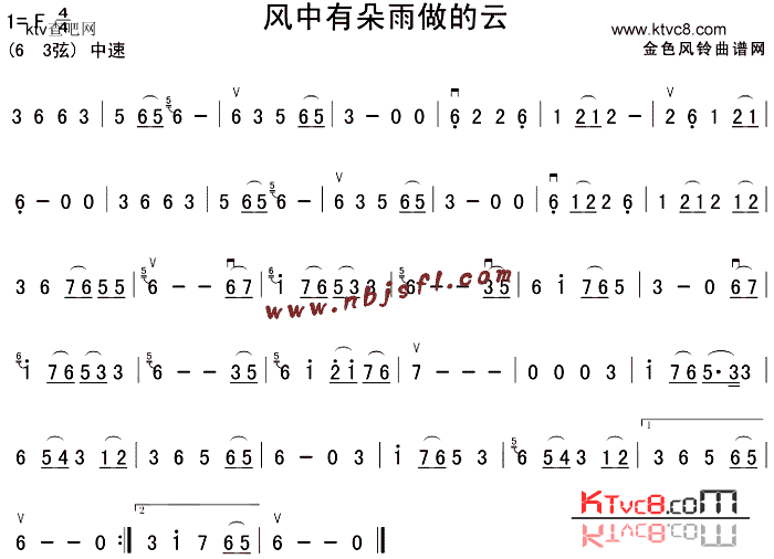 风中有朵雨做的云简谱-孟庭苇演唱1